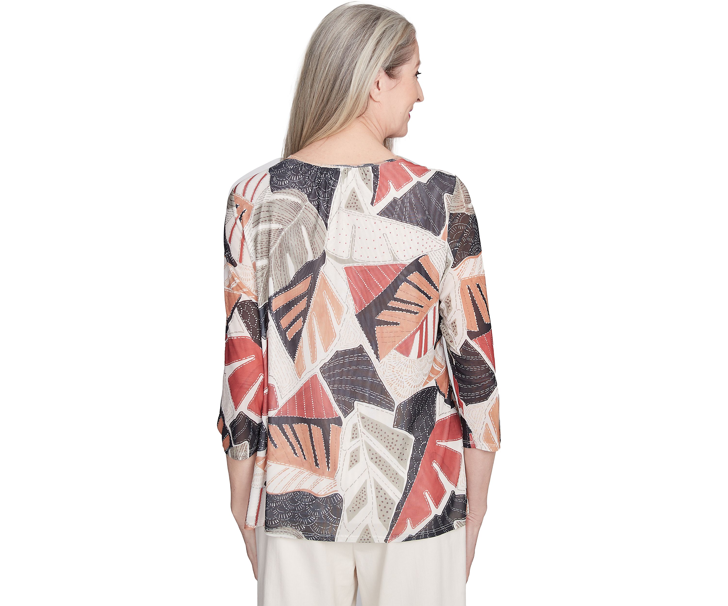 Womens Natural Instinct Tropical Mesh Top