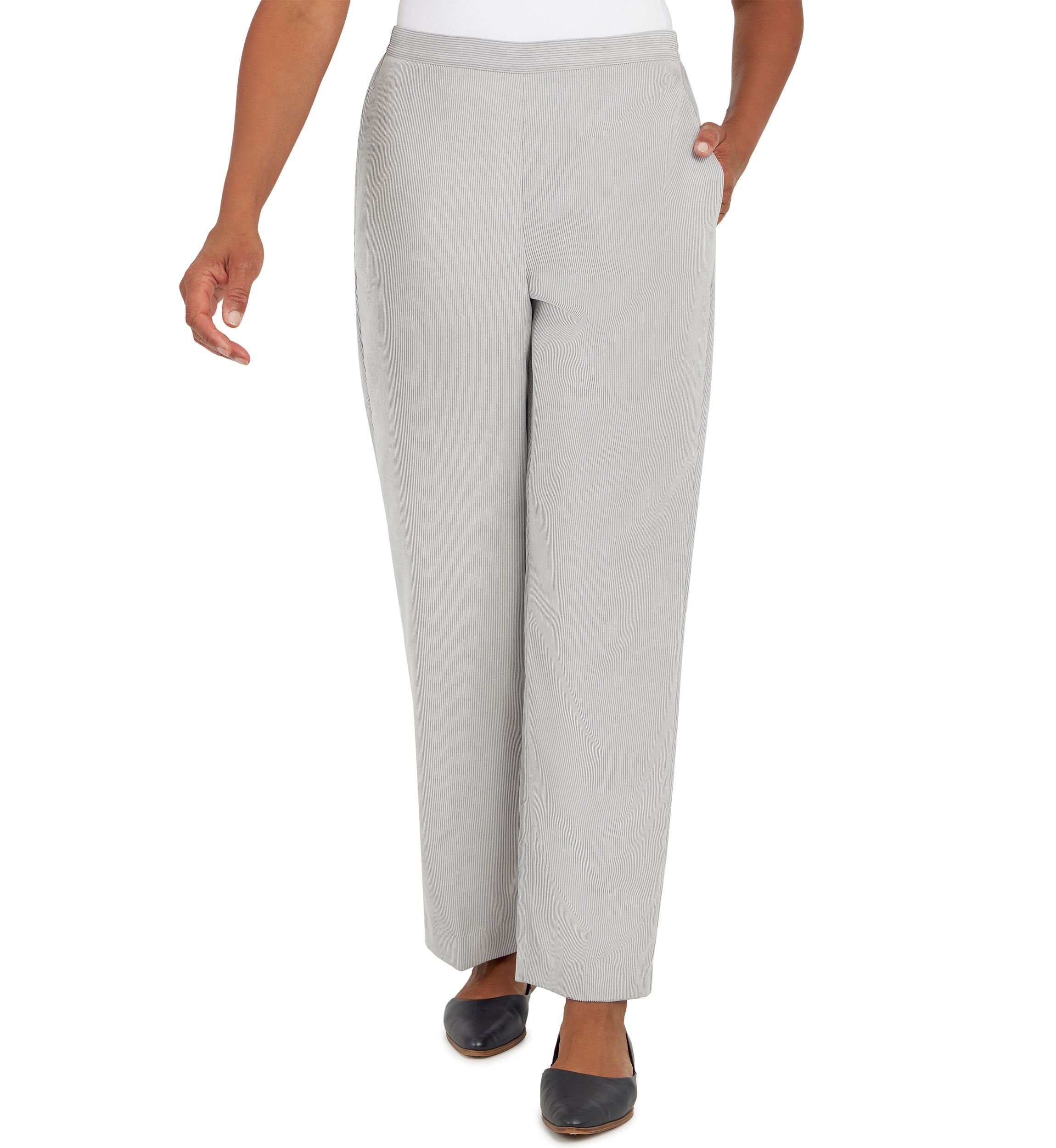  Womens Stonehenge Corduroy Pull on Straight Leg Short Length Pants