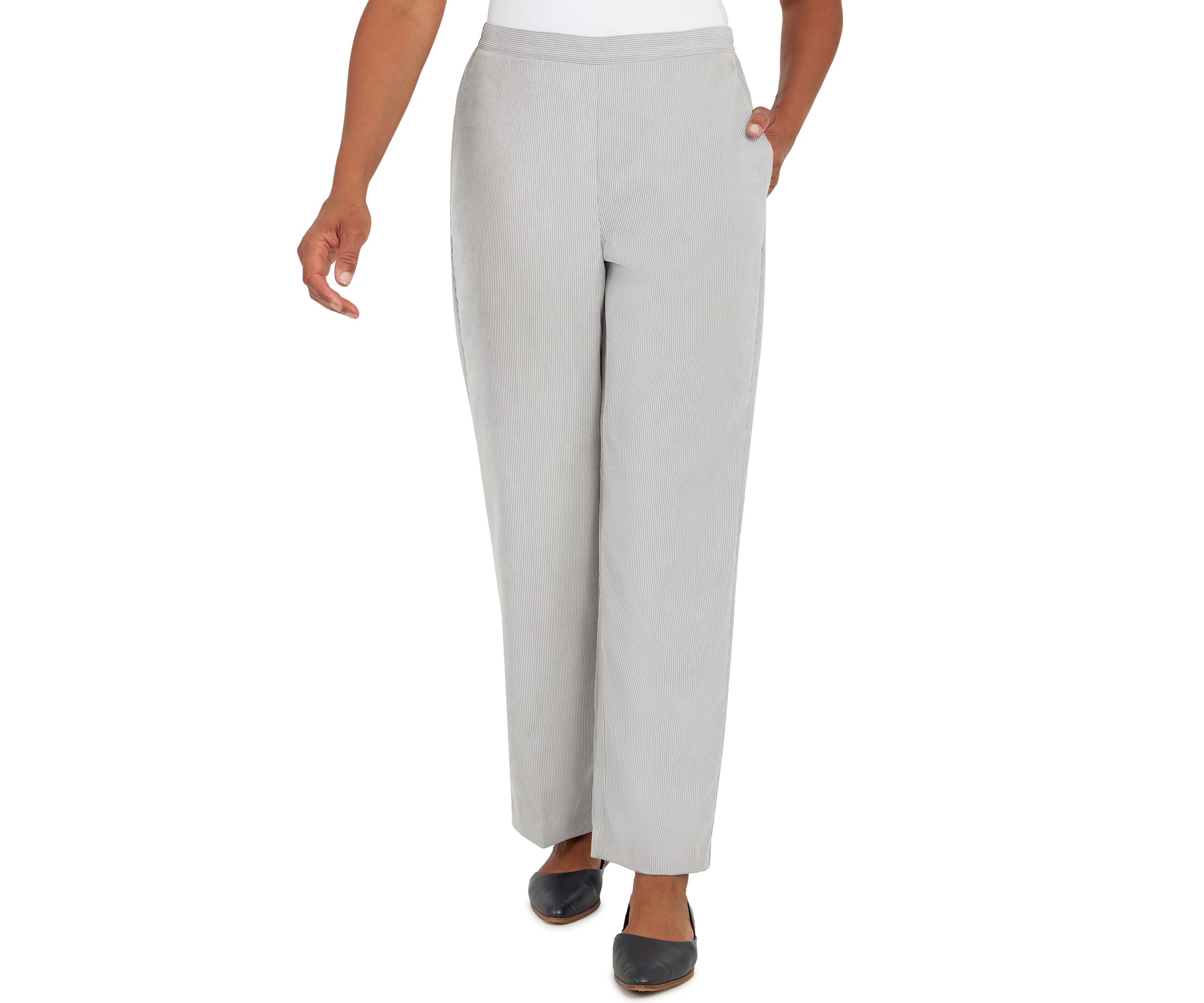  Womens Stonehenge Corduroy Pull on Straight Leg Short Length Pants
