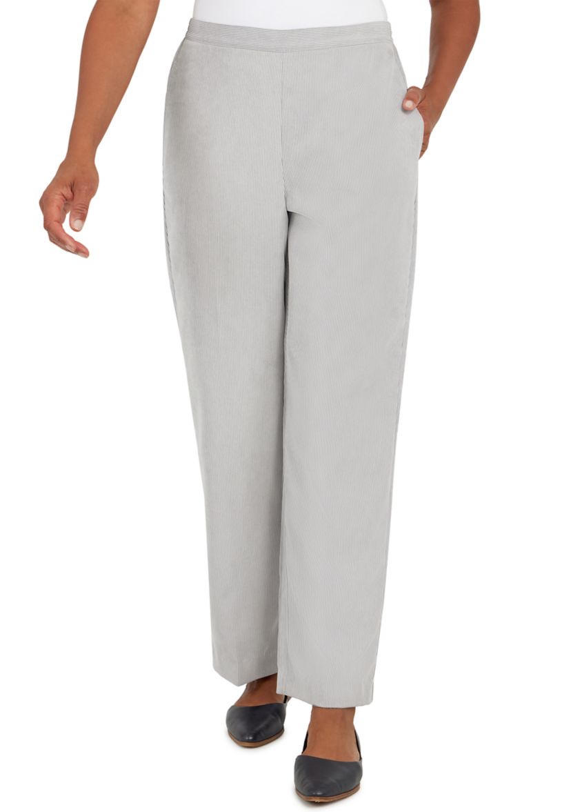  Womens Stonehenge Corduroy Pull on Straight Leg Short Length Pants