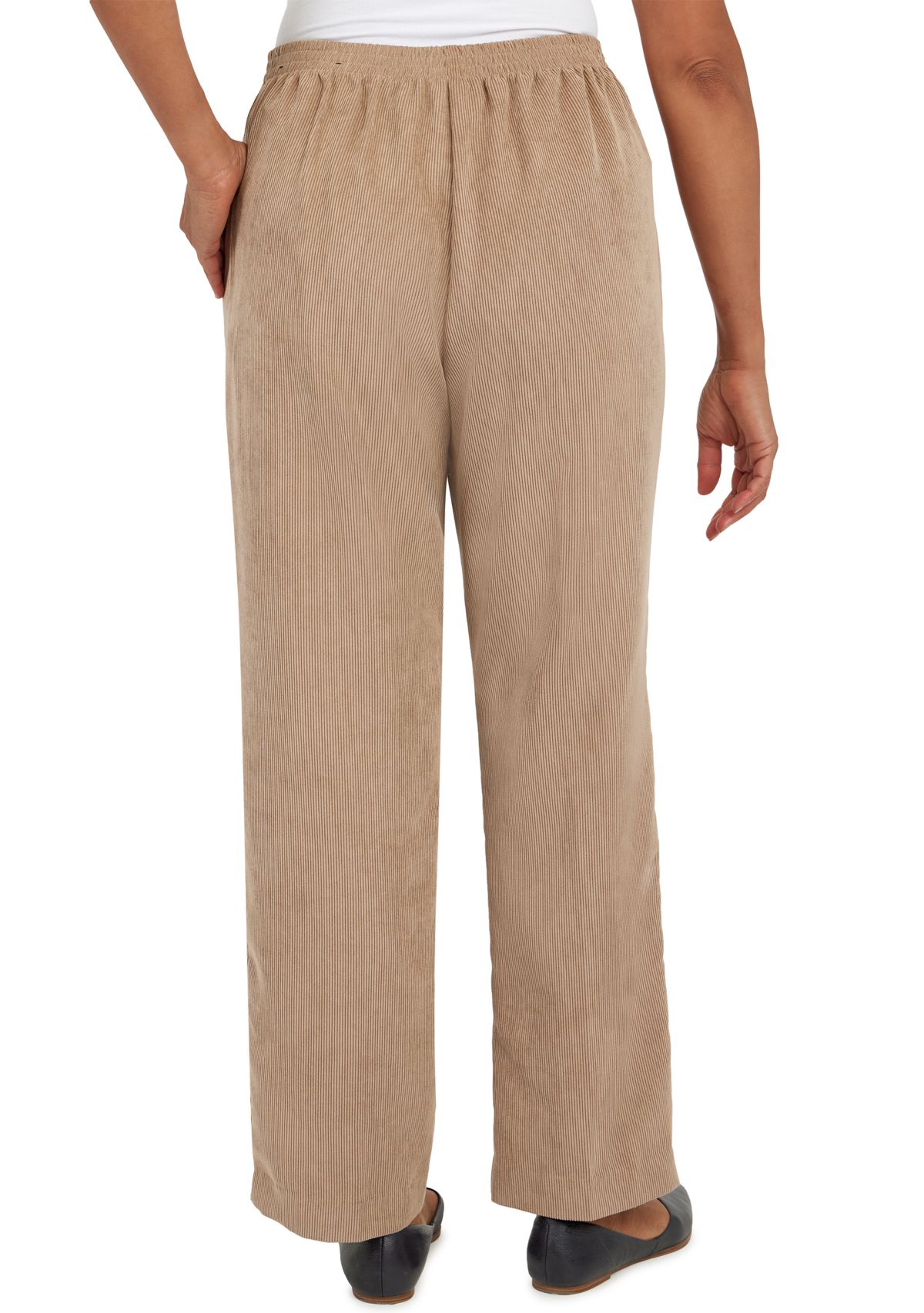 Womens Stonehenge Corduroy Pull on Straight Leg Average Length Pants