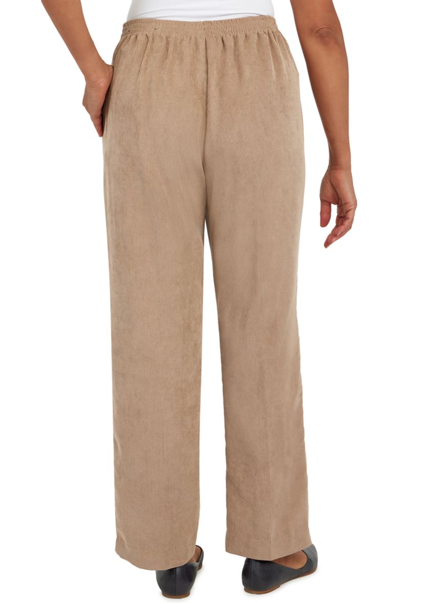 Womens Stonehenge Corduroy Pull on Straight Leg Average Length Pants