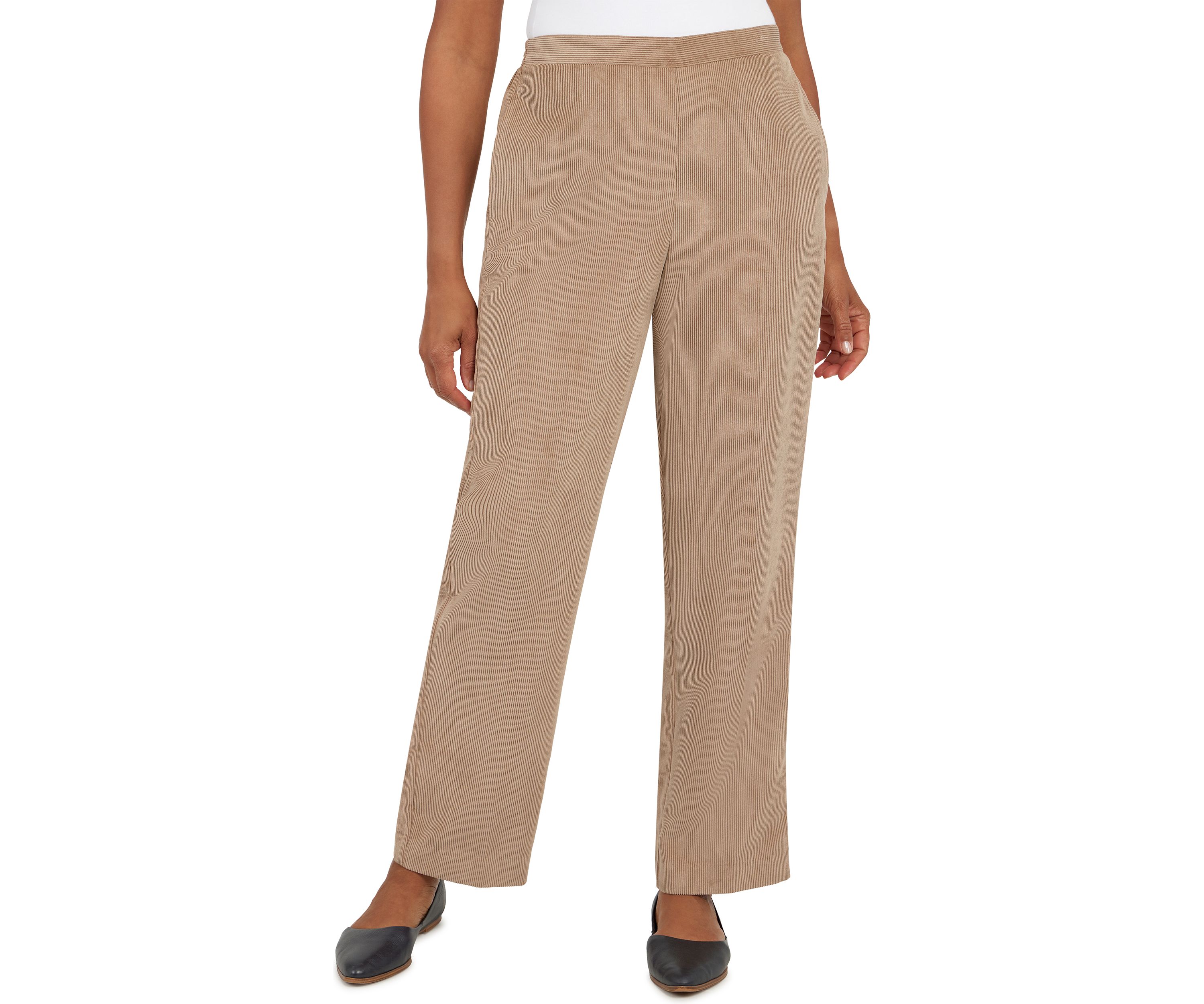 Plus Size Stonehenge  Corduroy Pull-On Straight Leg  Pants