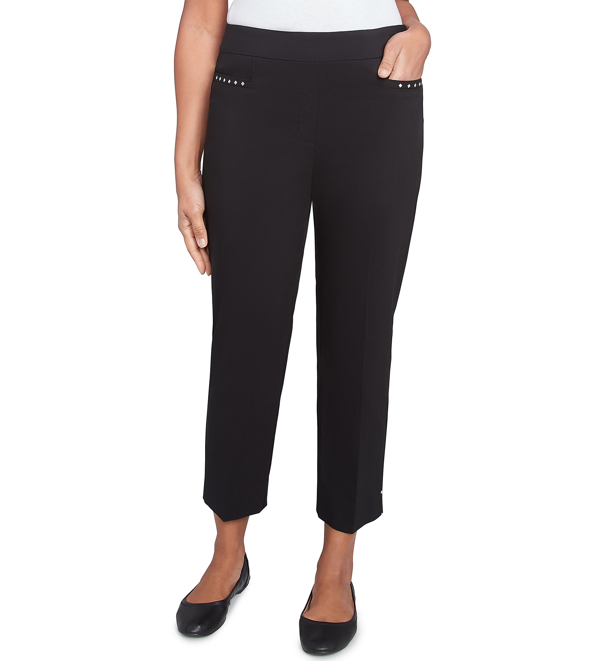 Petite Natural Instinct Embellished Allure Ankle Pants