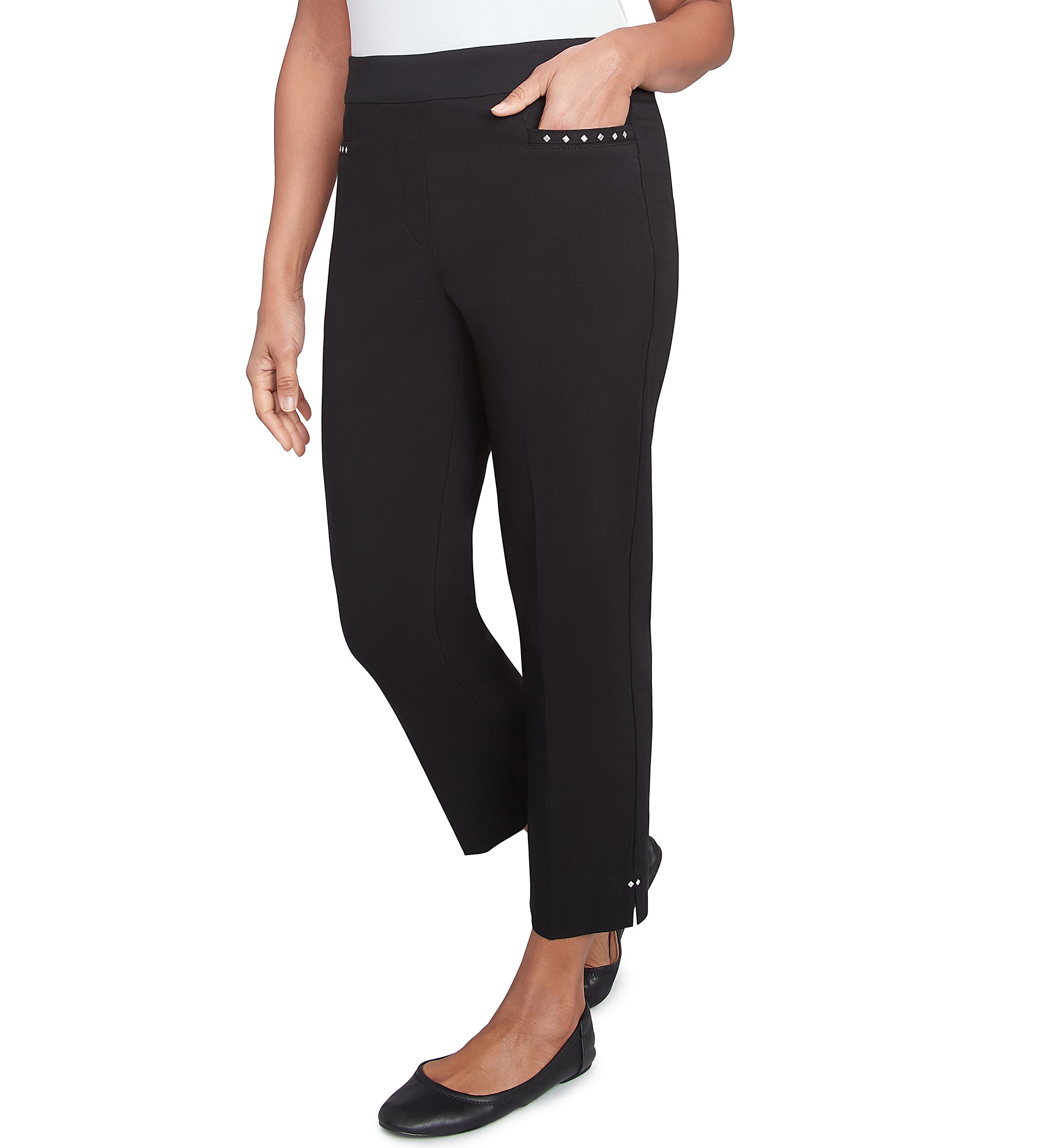 Petite Natural Instinct Embellished Allure Ankle Pants