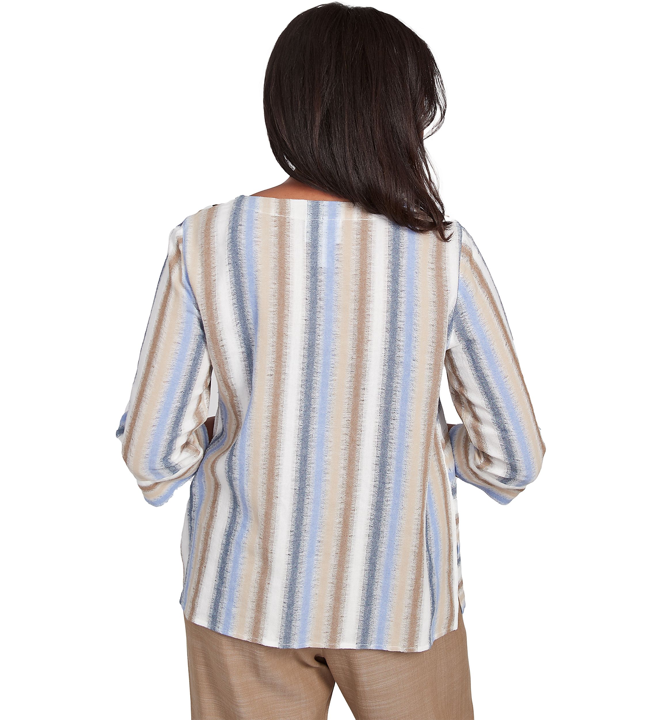 Womens Summer Solstice Spliced Stripe Top