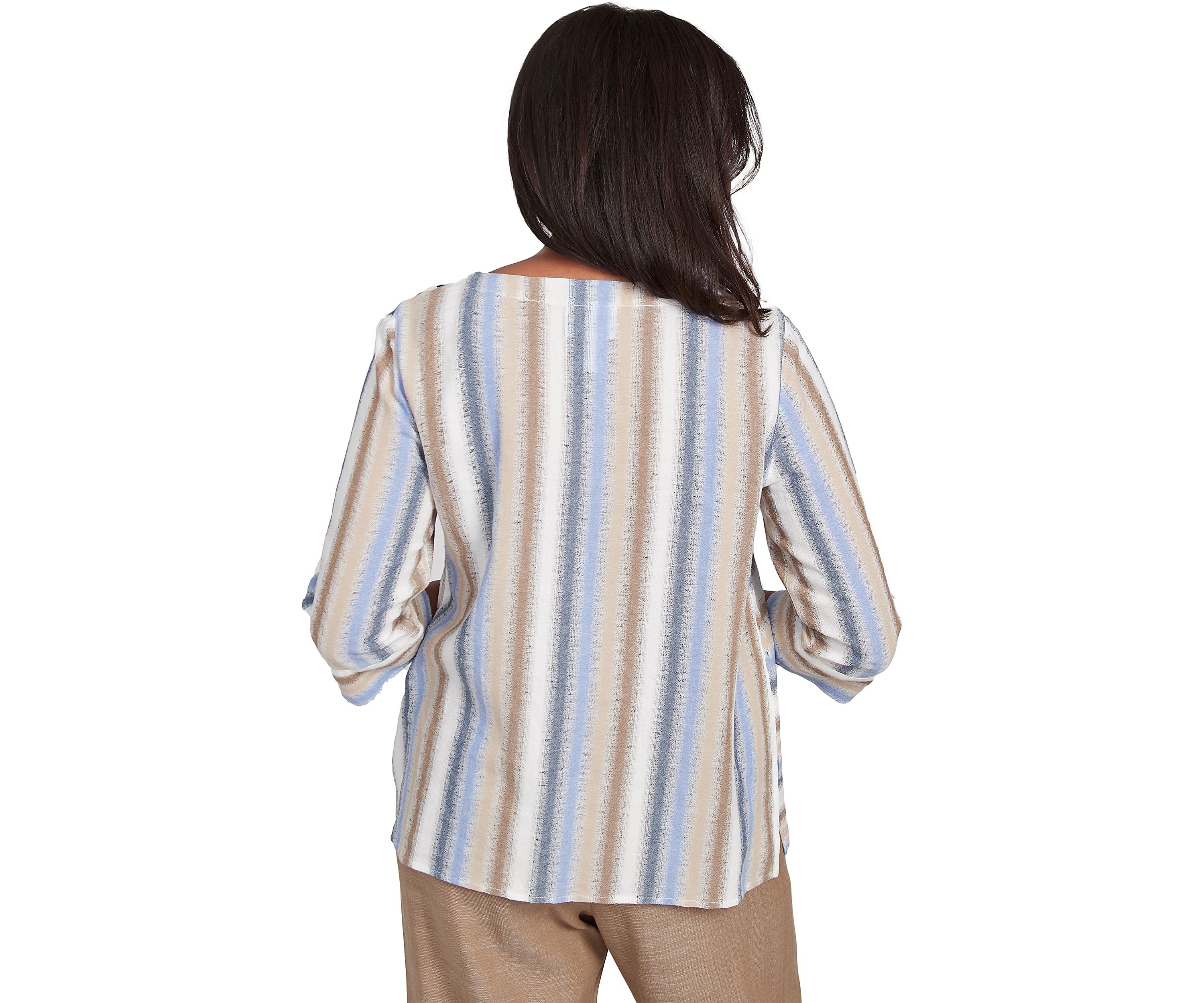 Womens Summer Solstice Spliced Stripe Top