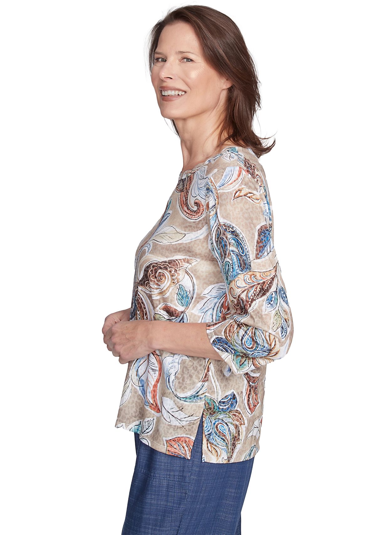 Womens Summer Solstice Paisley Printed Top