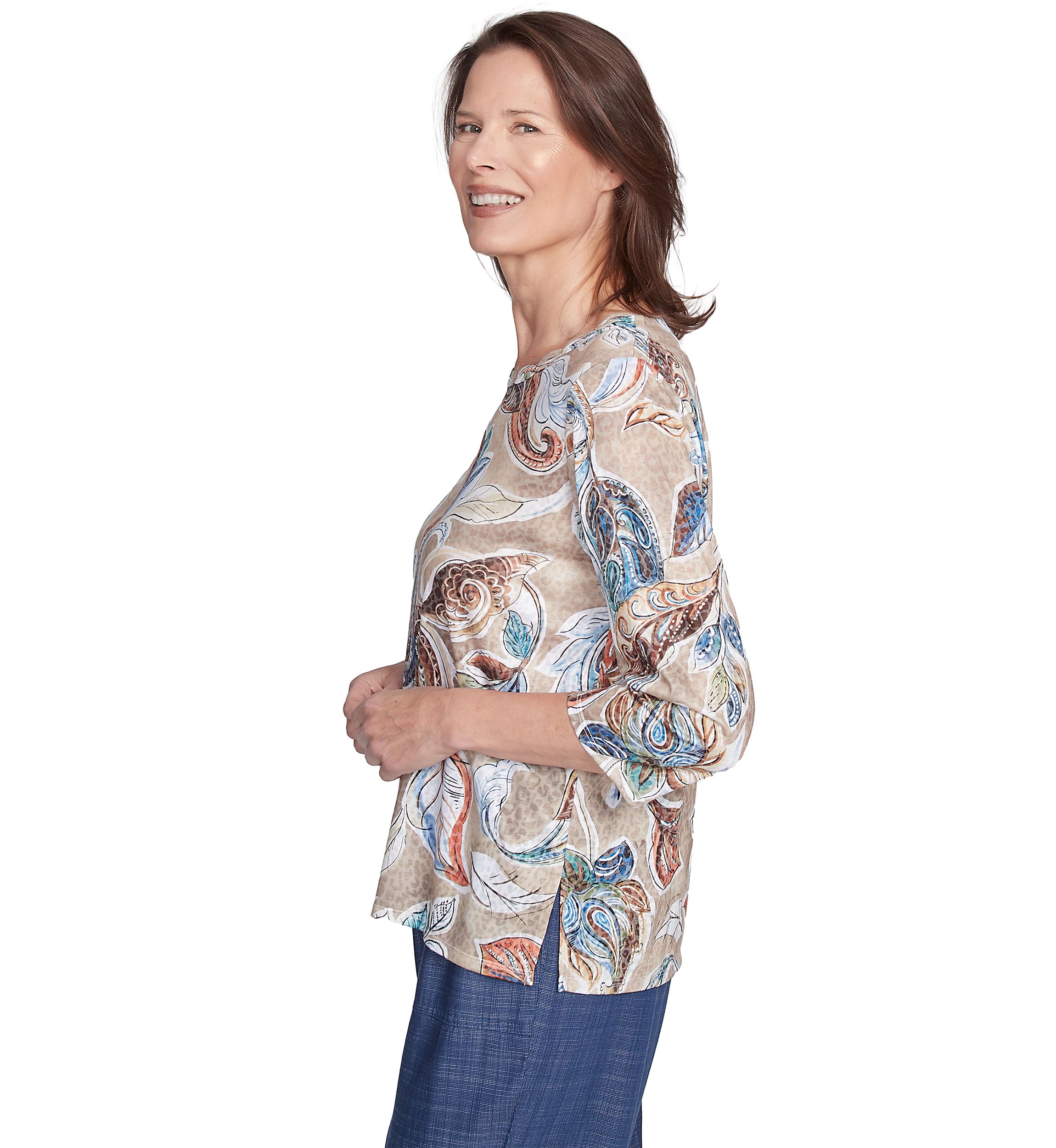 Womens Summer Solstice Paisley Printed Top