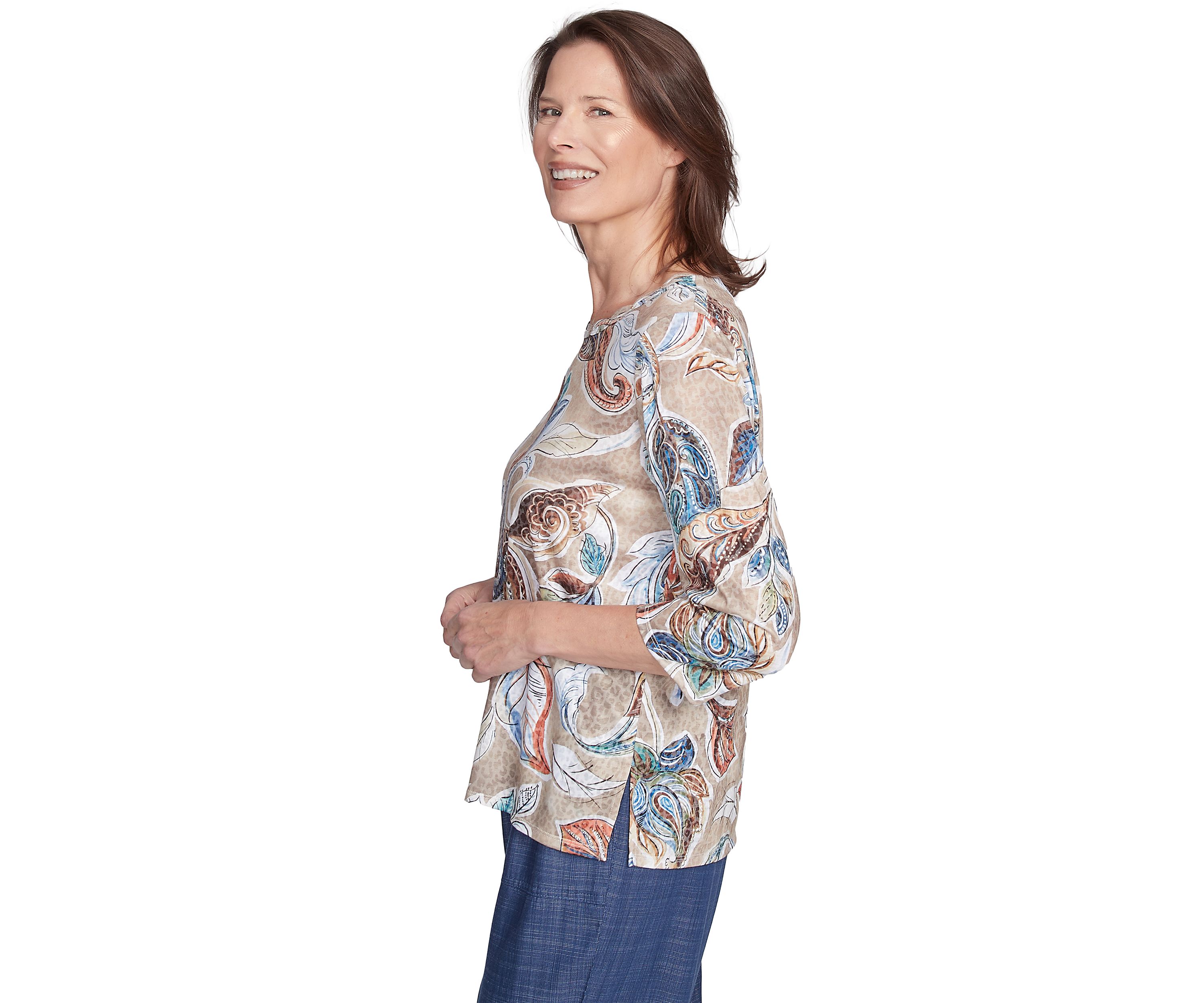 Womens Summer Solstice Paisley Printed Top