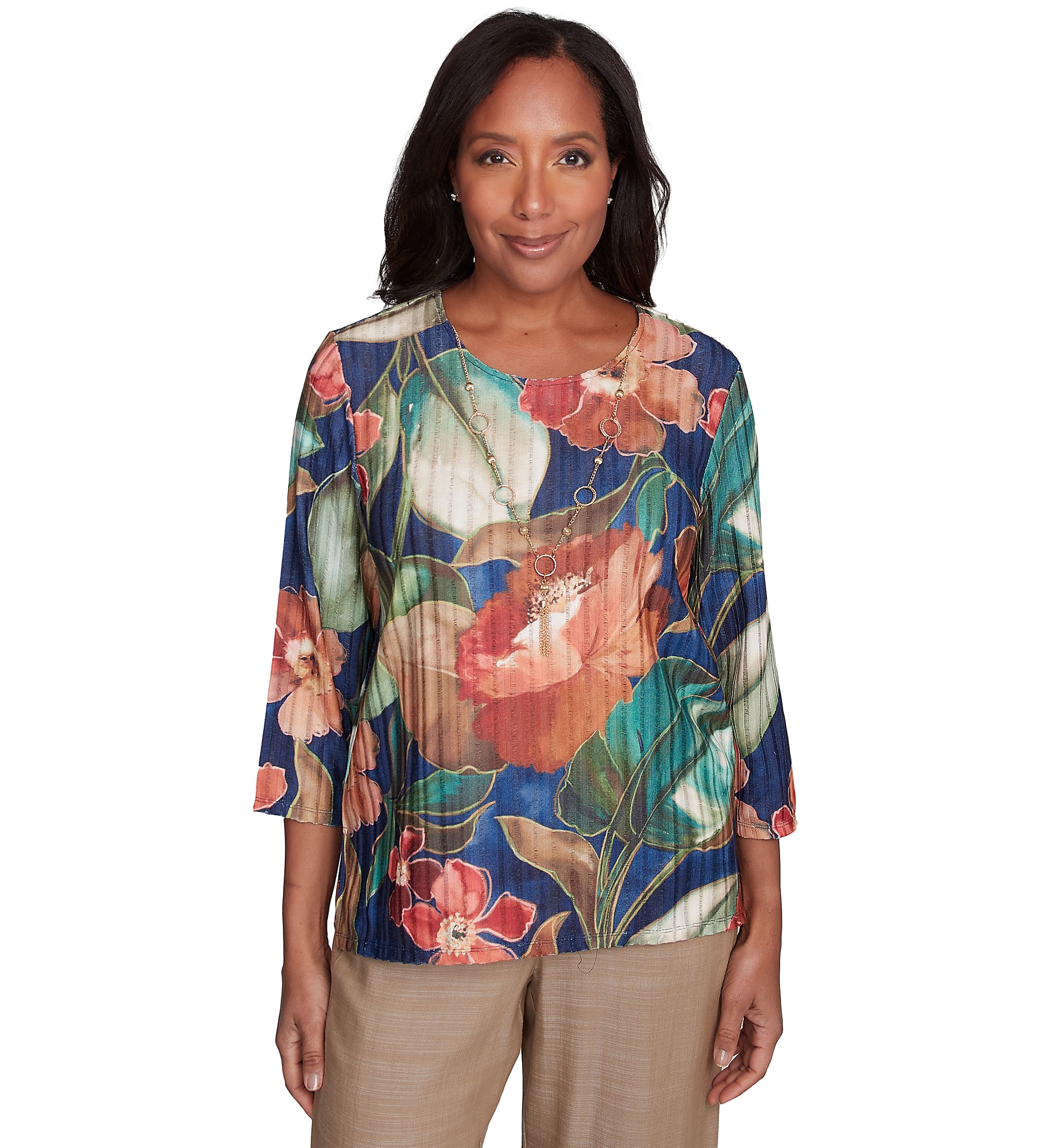 Womens Summer Solstice Drama Floral Top