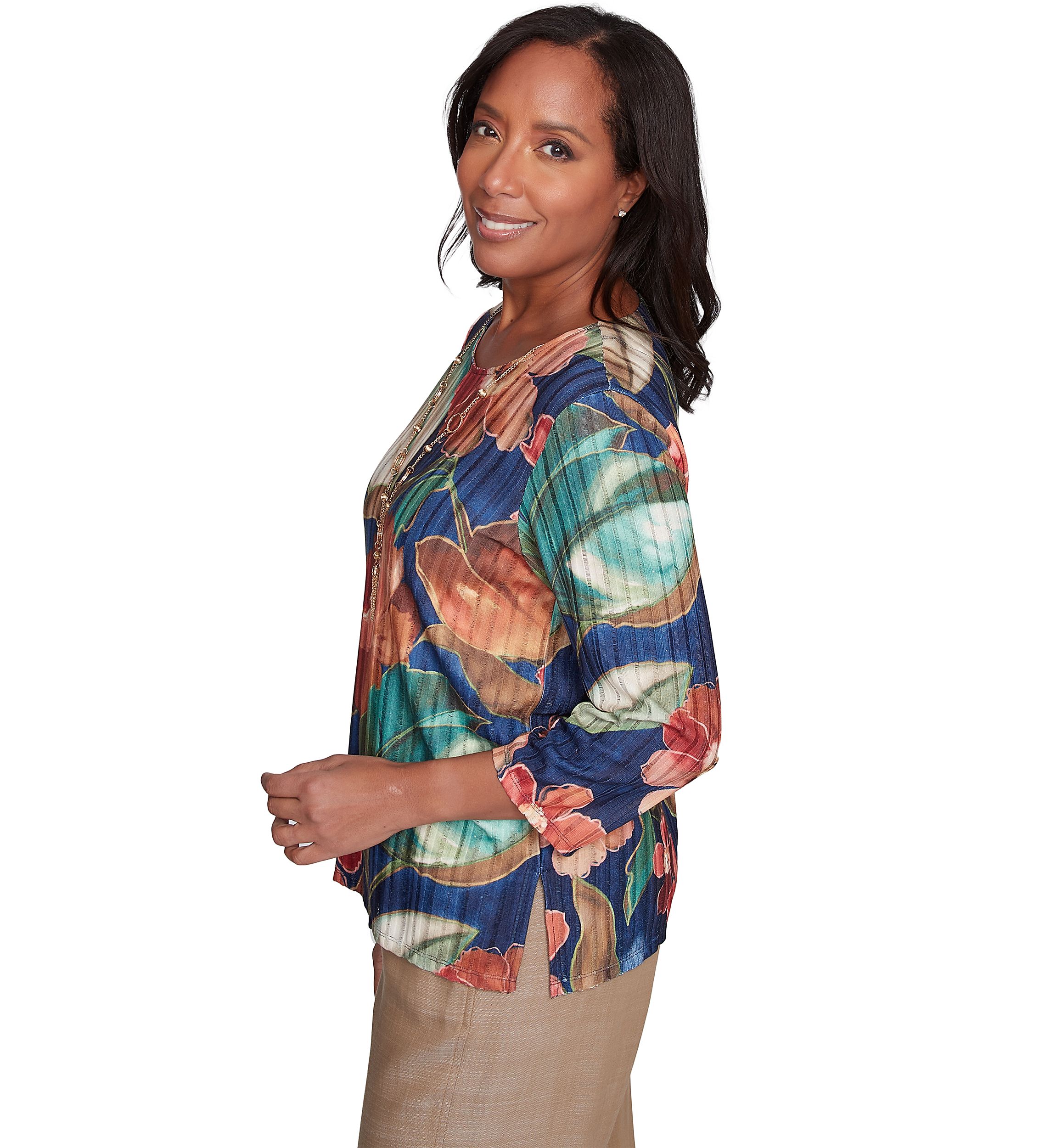 Womens Summer Solstice Drama Floral Top