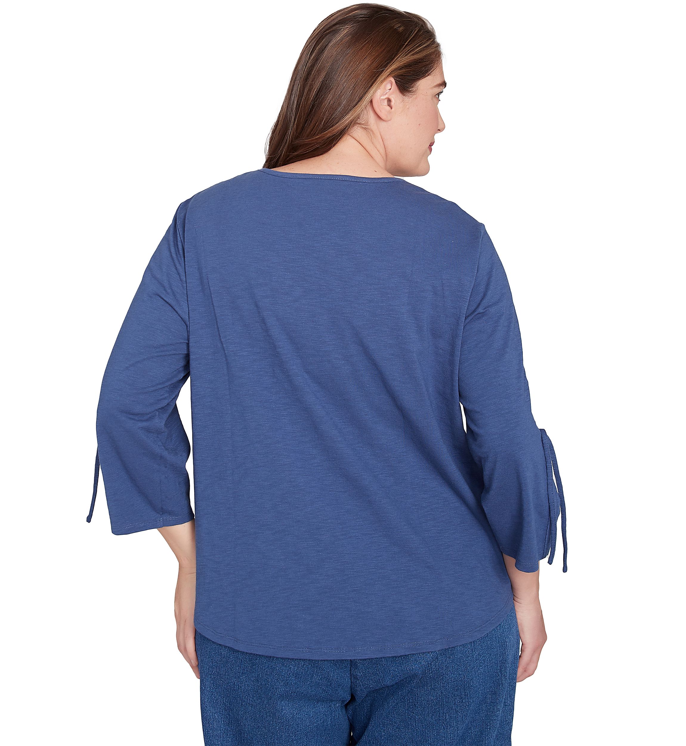 Plus Size Summer Solstice Center Embroidery Top