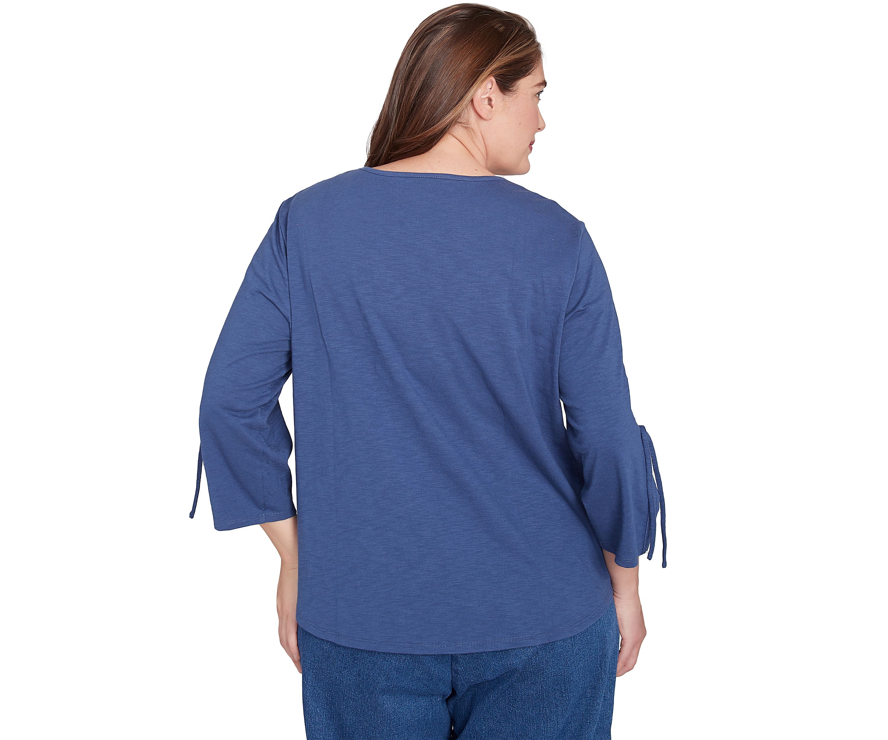 Plus Size Summer Solstice Center Embroidery Top