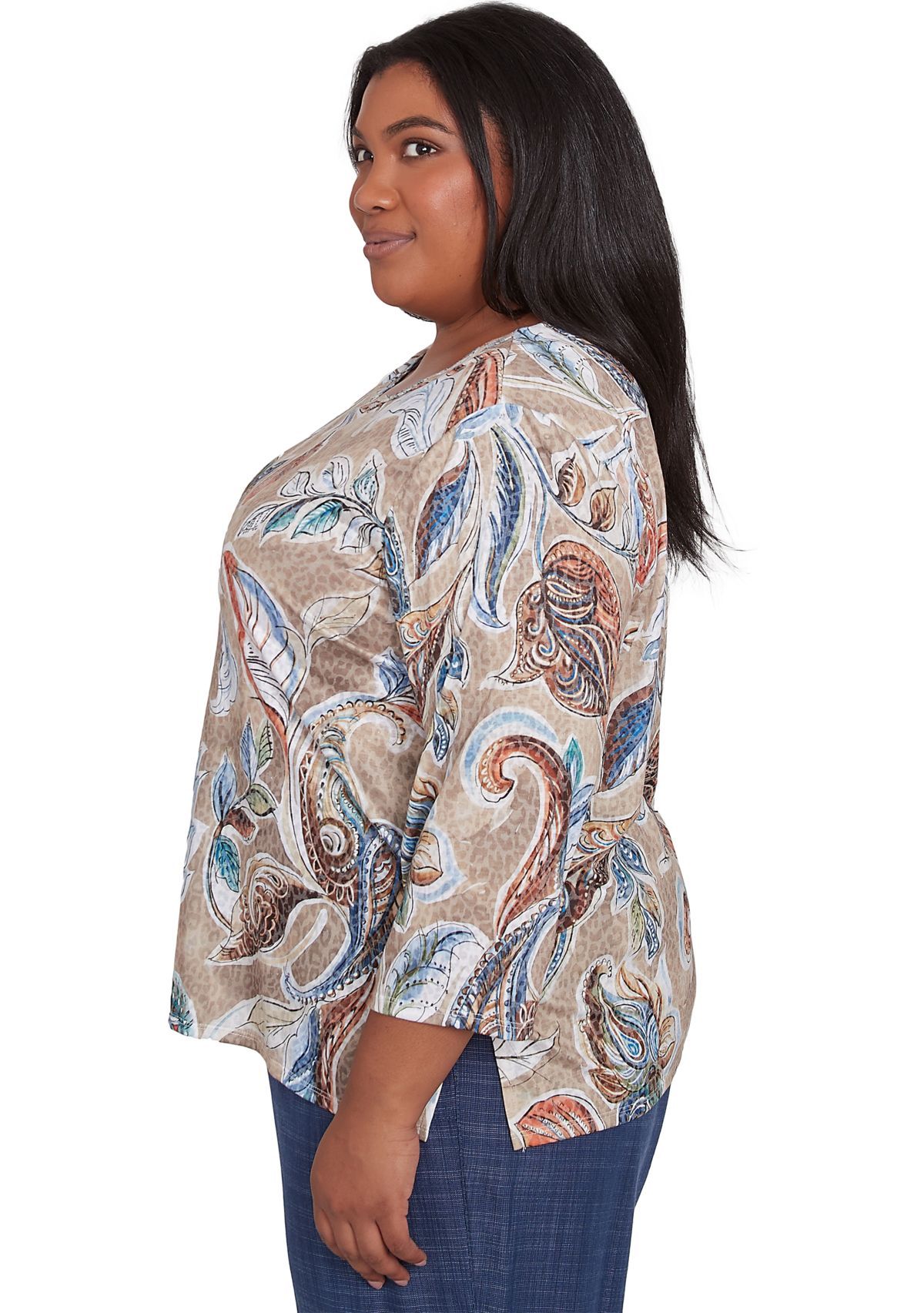 Plus Size Summer Solstice Printed Top