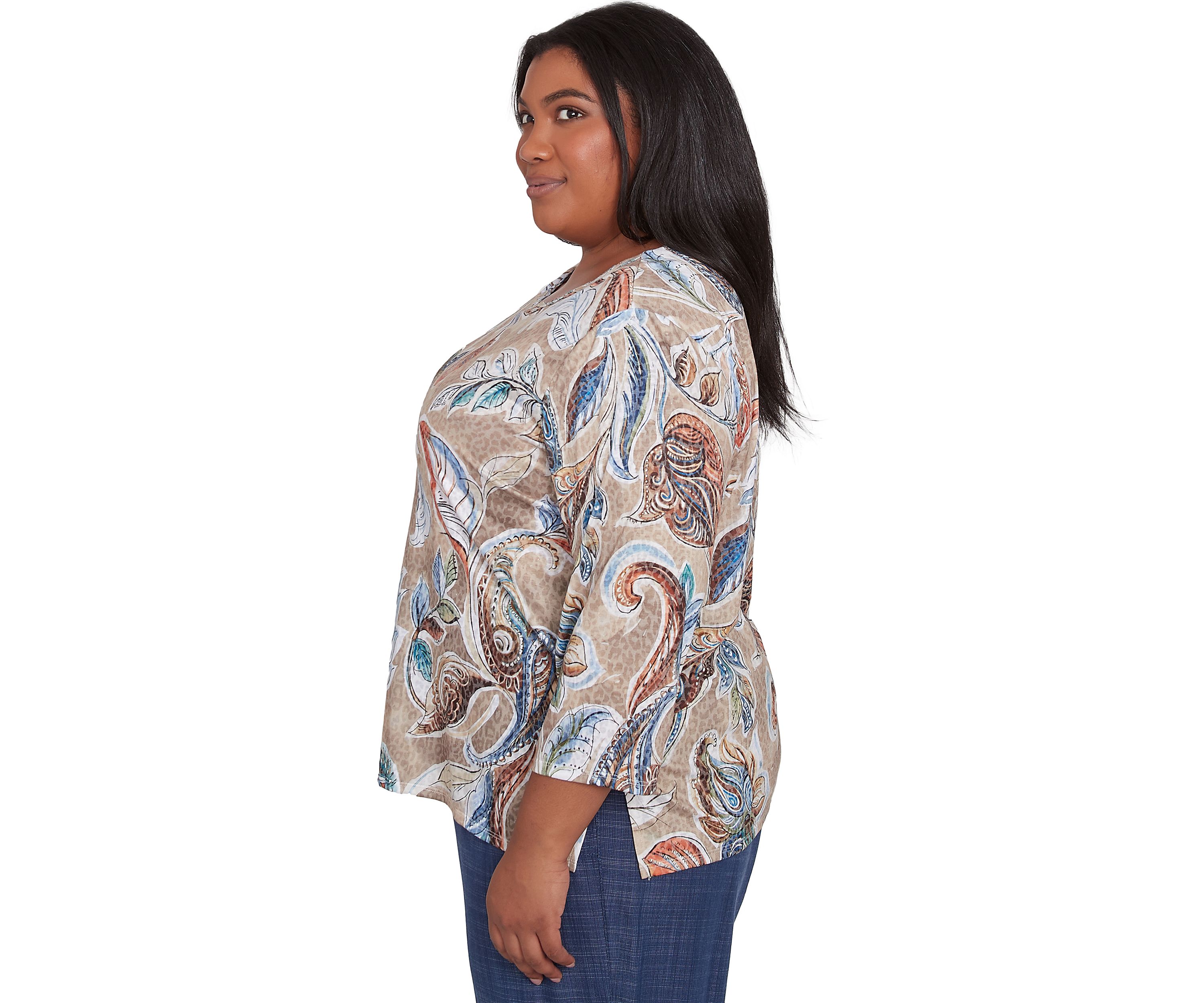 Plus Size Summer Solstice Printed Top