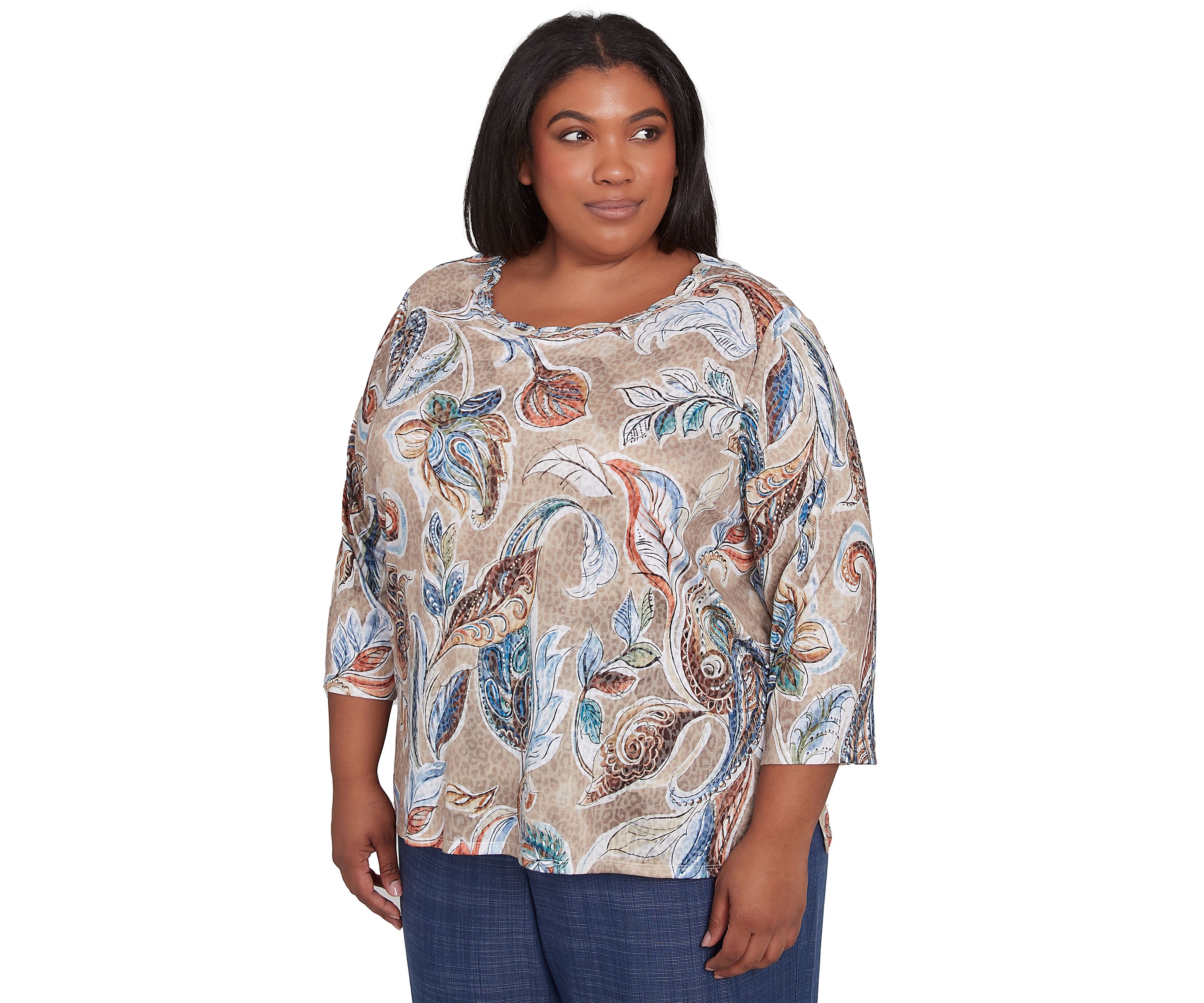 Plus Size Summer Solstice Printed Top