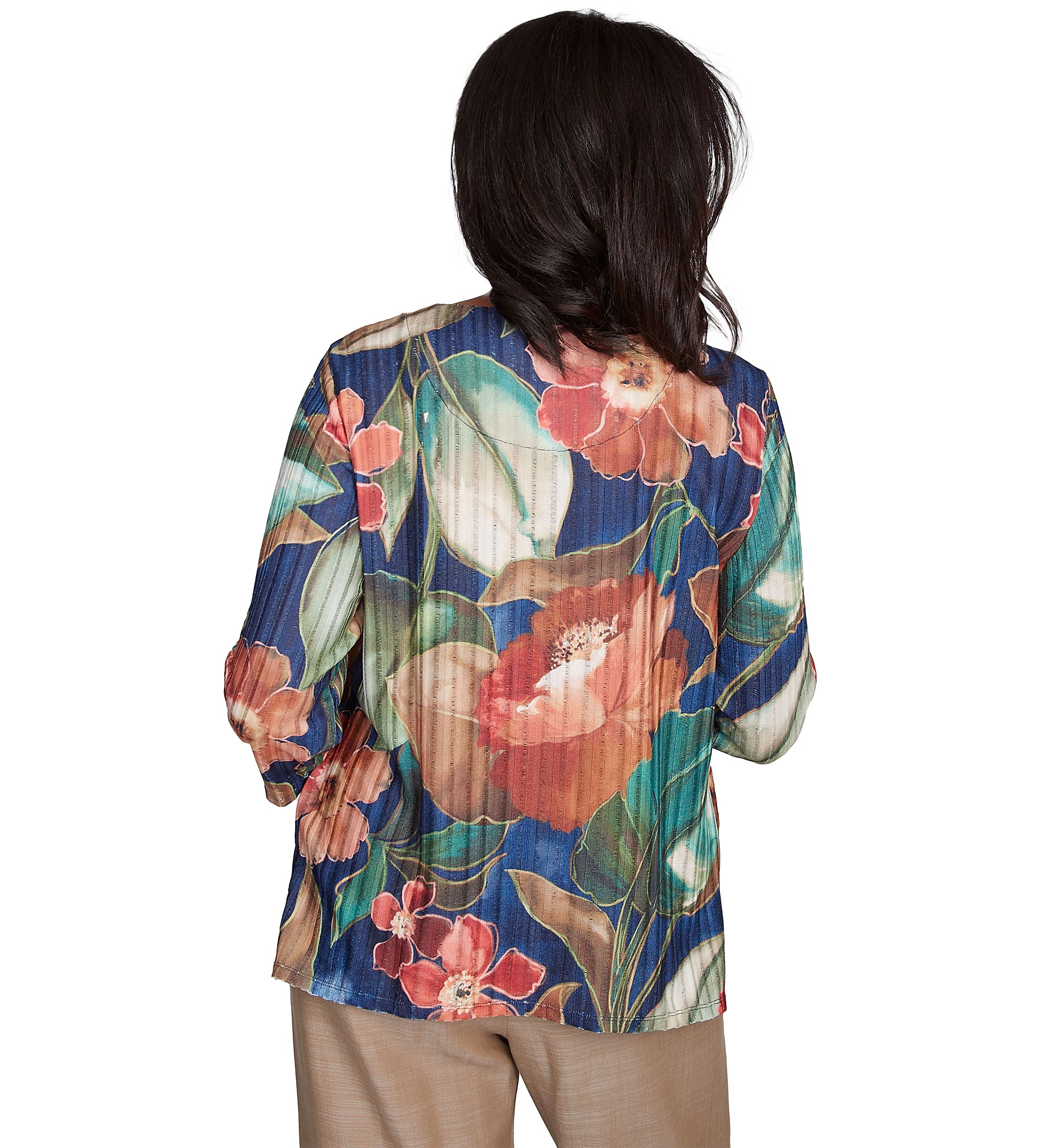 Petite Summer Solstice Drama Floral Top