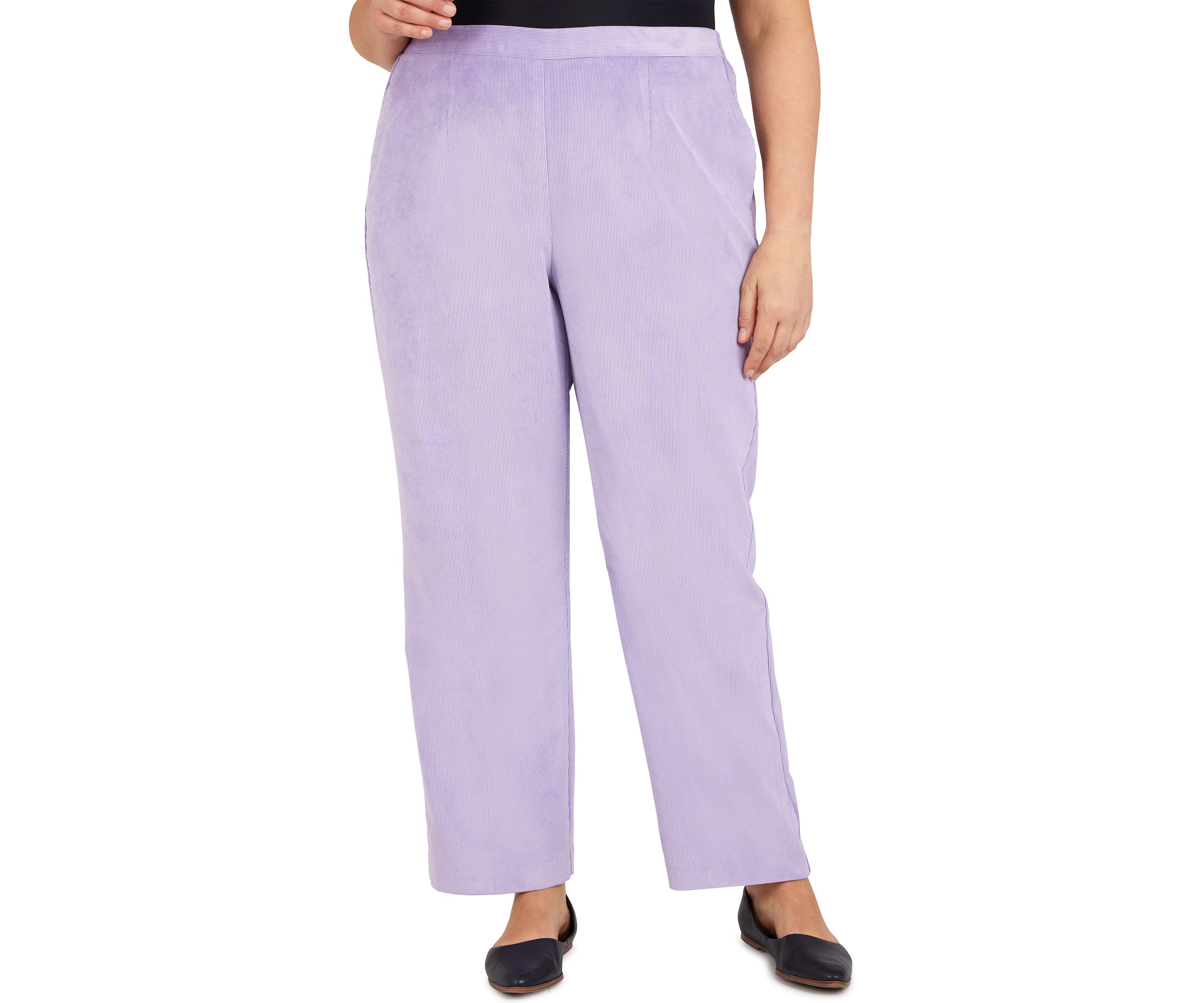 Plus Size Victoria Falls  Corduroy Pull-On Straight Leg  Pants