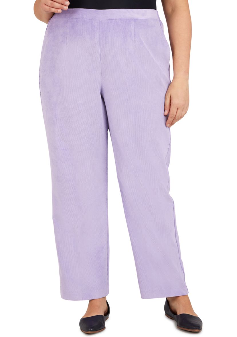 Plus Size Victoria Falls  Corduroy Pull-On Straight Leg  Pants