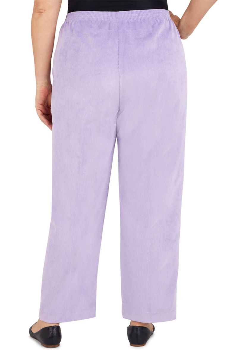 Plus Size Victoria Falls  Corduroy Pull-On Straight Leg  Pants