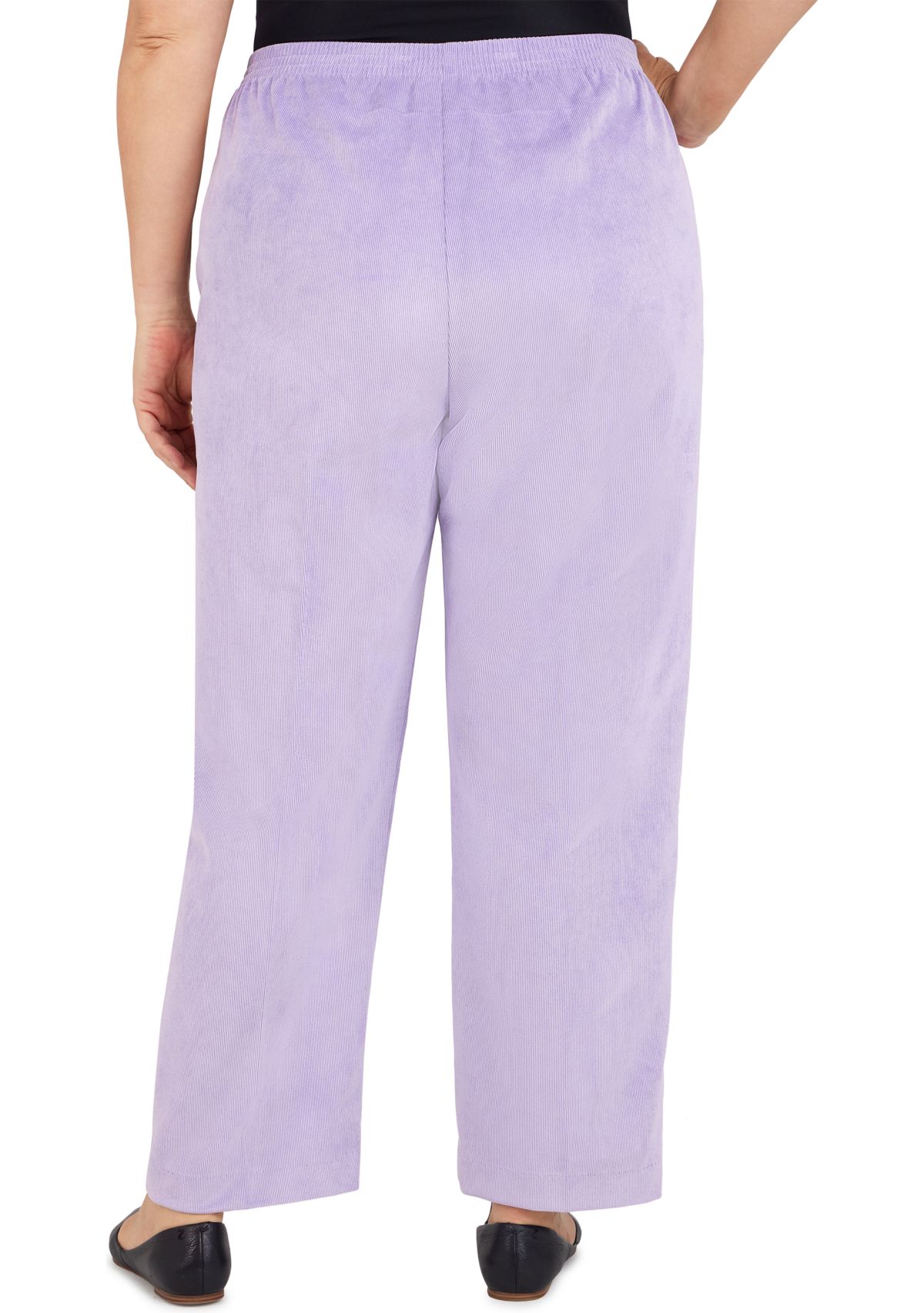 Plus Size Victoria Falls Corduroy Pull-On Straight Leg Regular Length Pants