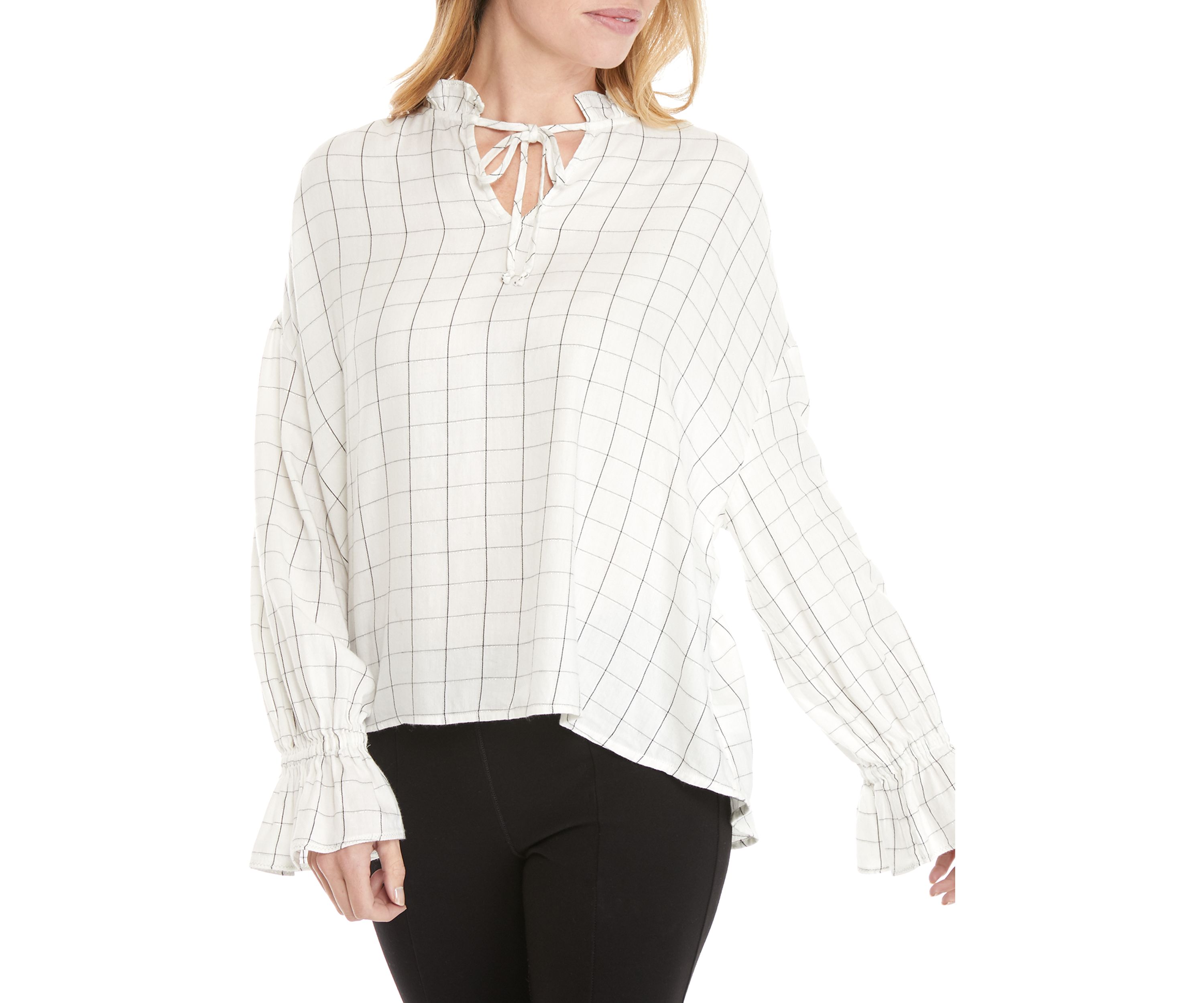 Womens Puff Sleeve Romantic Blouse