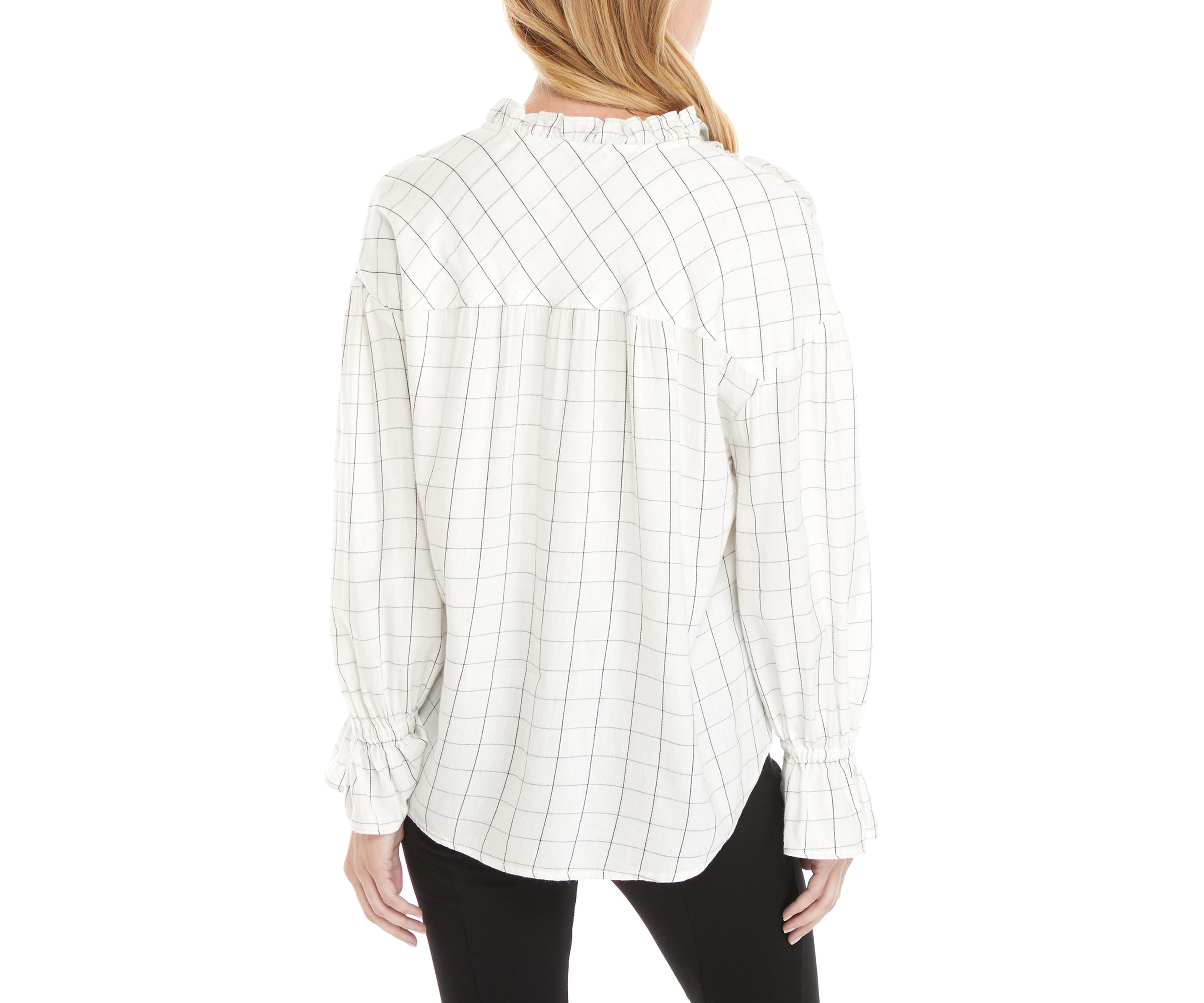 Womens Puff Sleeve Romantic Blouse