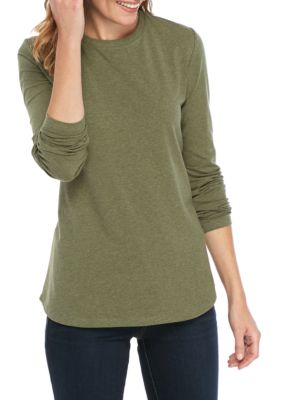 New Directions® Long Sleeve Crew Neck T Shirt | belk