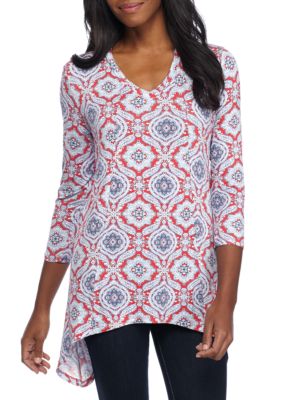 Tops: Womens Orange Tunics | Belk