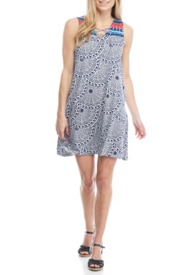 New Directions Weekend Tie Cross Front Dress | Belk