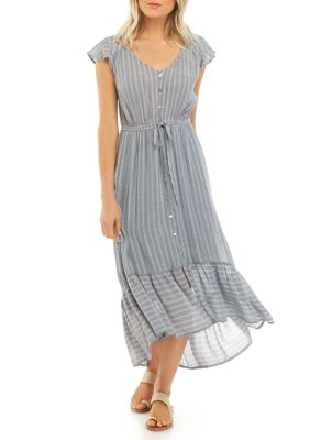 New Directions® Petite Flutter Sleeve Midi Dress | belk