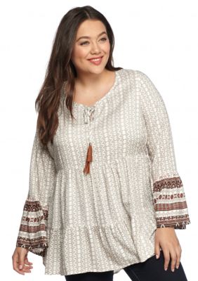 belk plus size tops