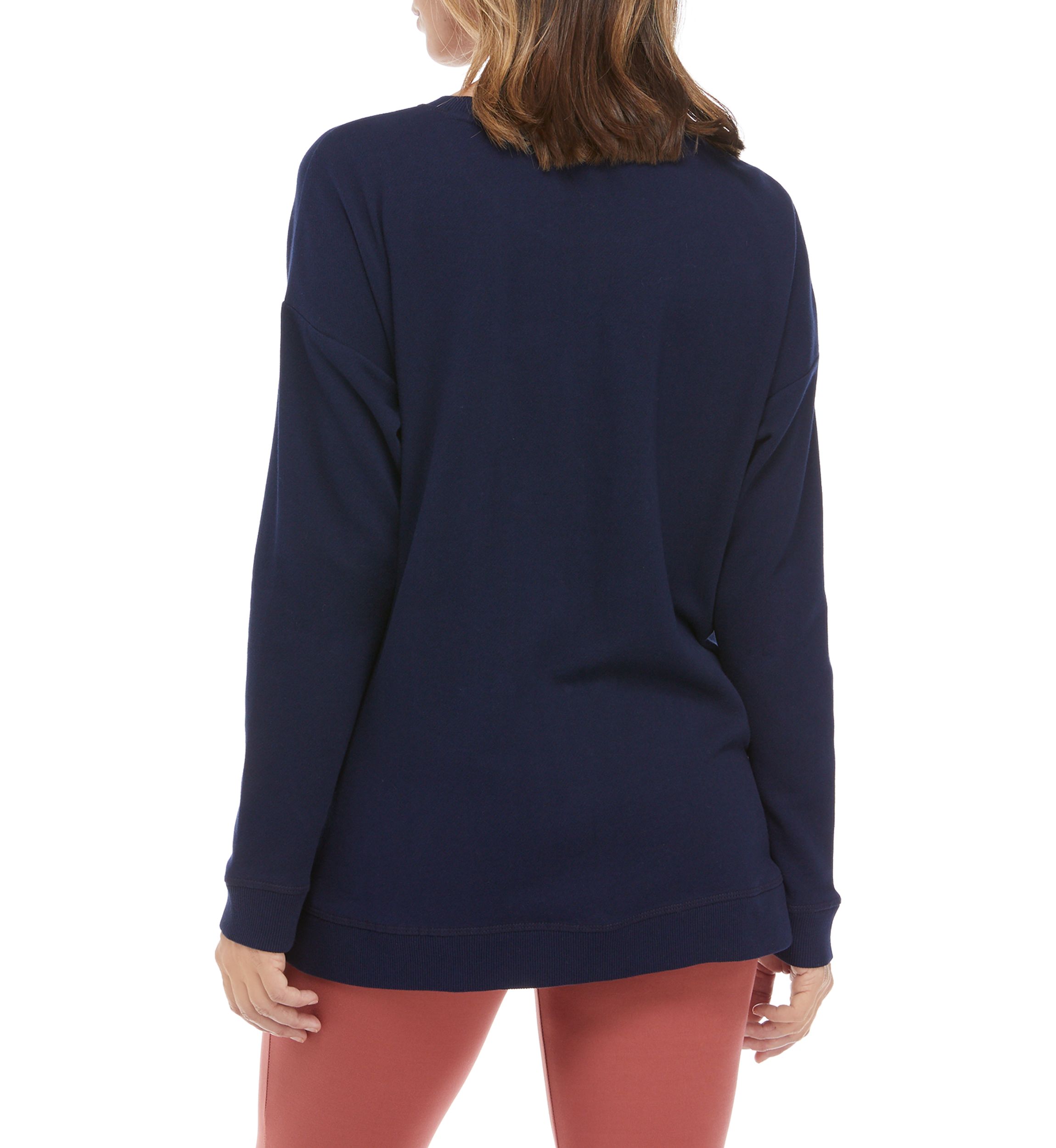 Studio Womens Drop Shoulder Graphic Sweatshirt 