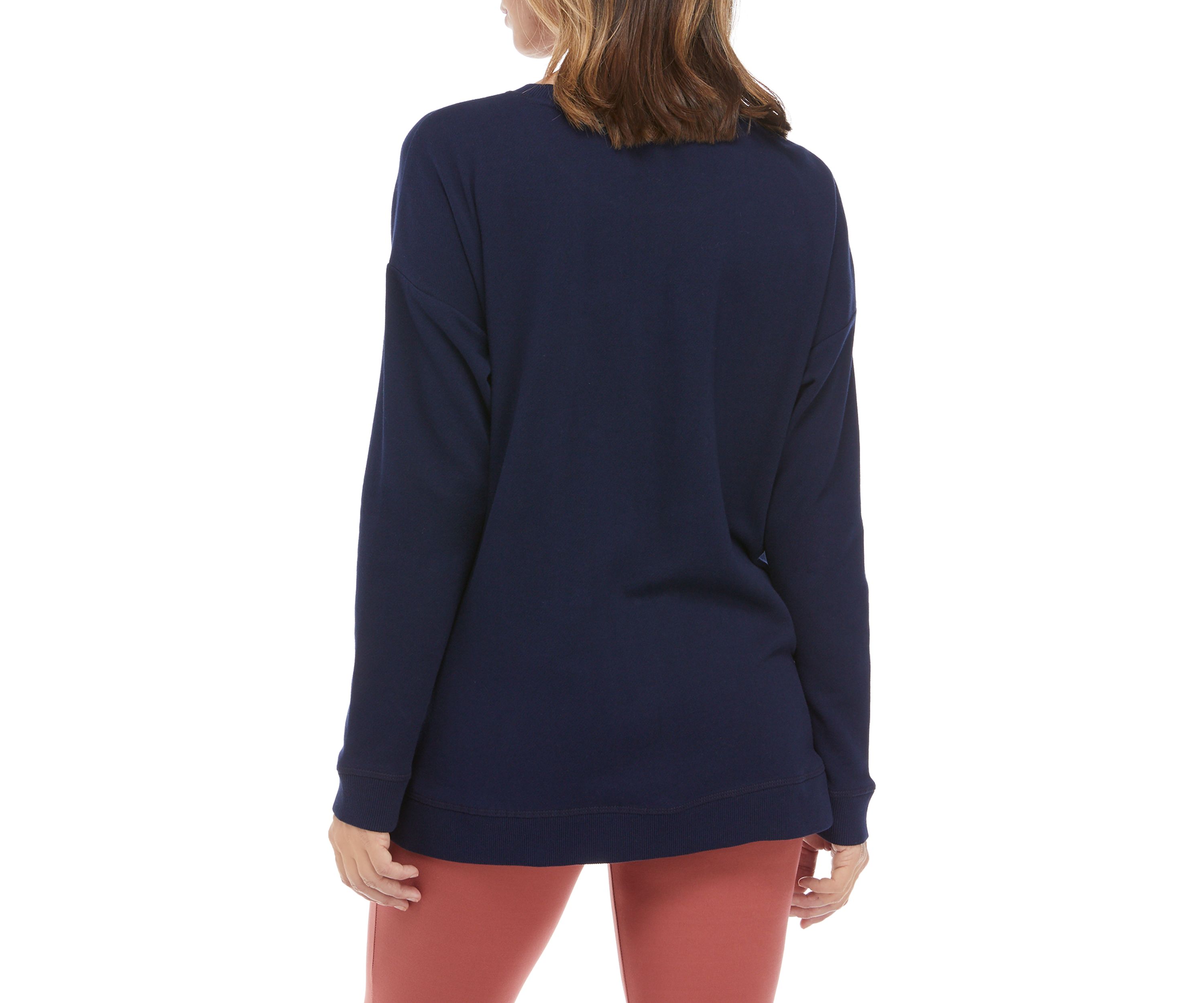 Studio Womens Drop Shoulder Graphic Sweatshirt 