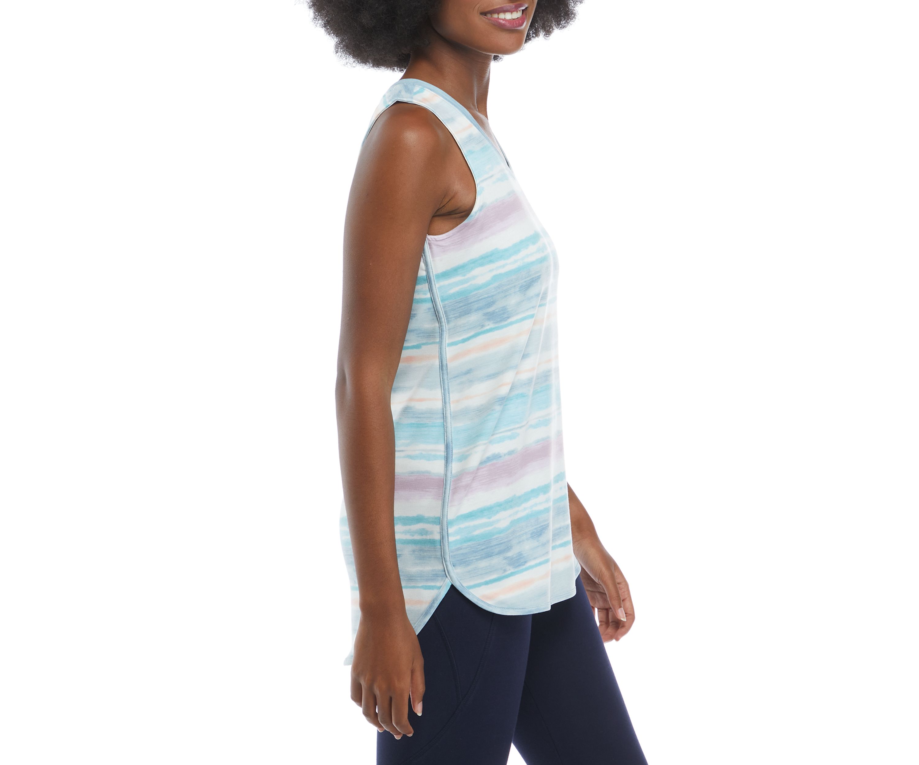 Studio Womens Sleeveless Baby Crew T-Shirt