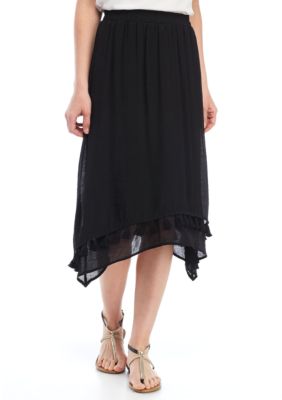 New Directions® Tassel Hanky Hem Skirt | belk