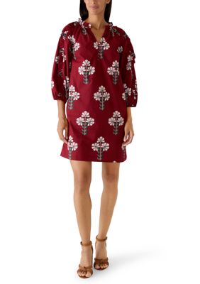 Crown & Ivy Women's 3/4 Ruffle Sleeve Dress