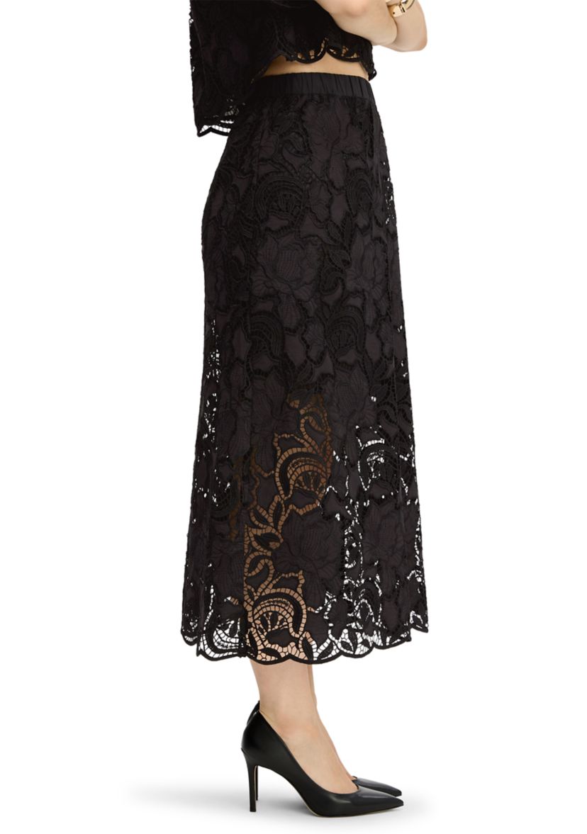 Sam Edelman WOmen's Embroidered Lace Maxi Skirt