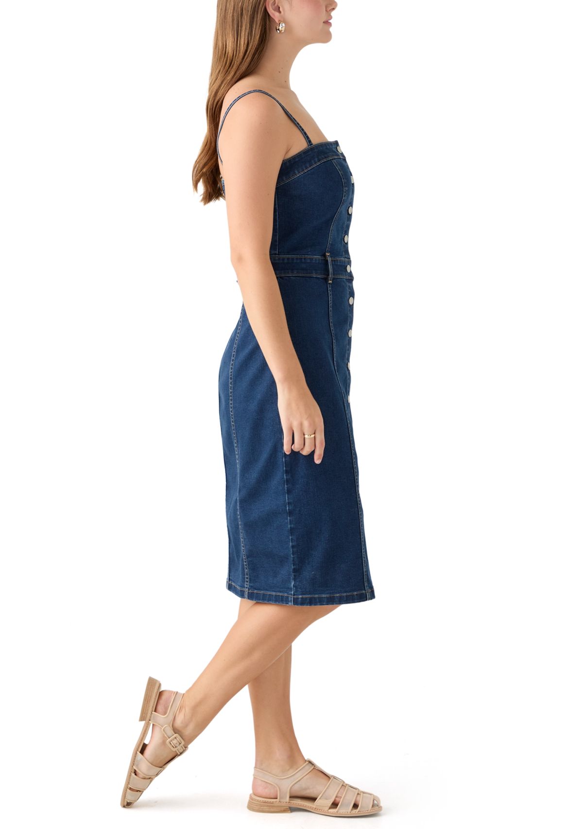 Womens Upper Eastside Denim Bustier Dress