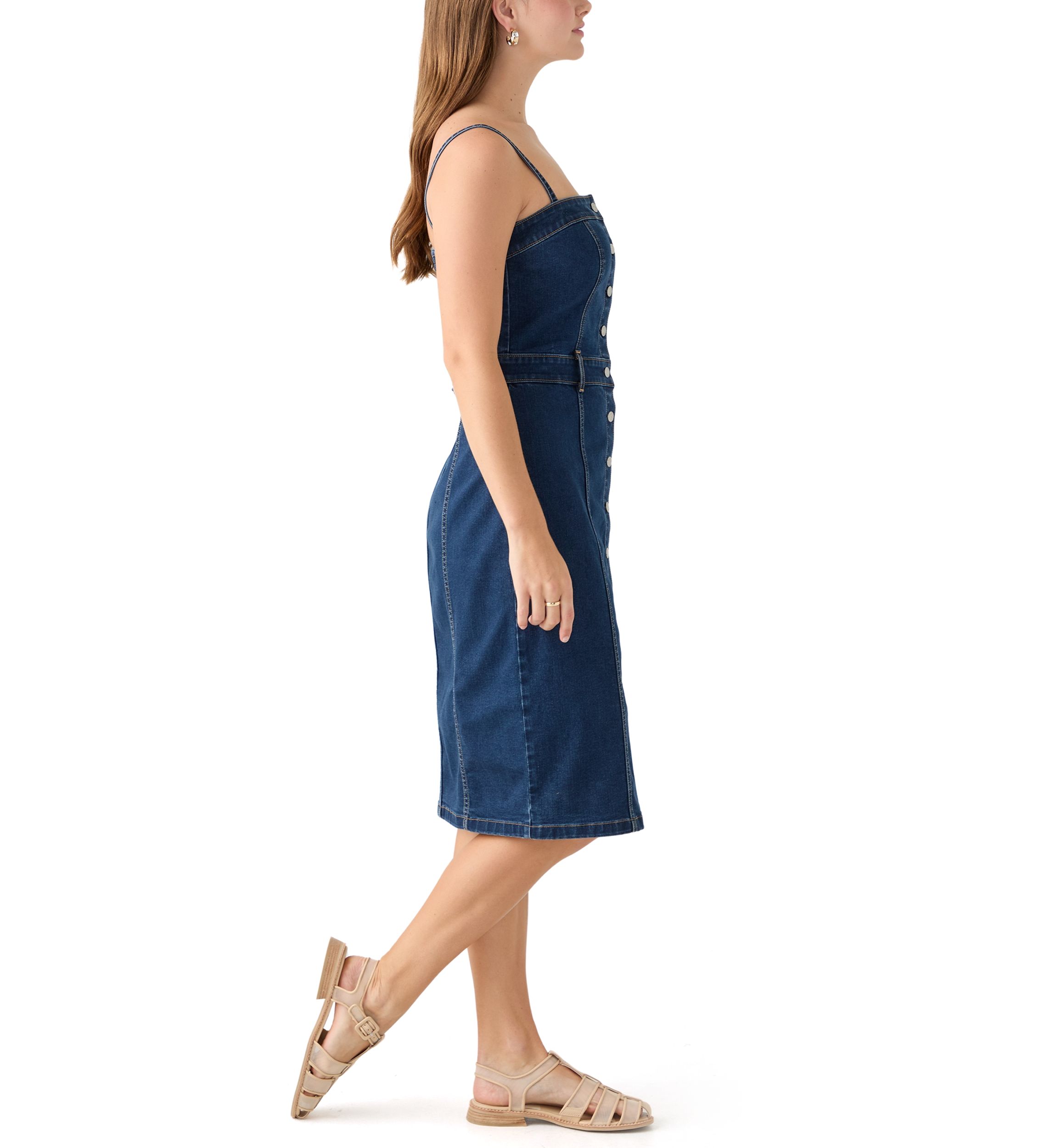 Womens Upper Eastside Denim Bustier Dress