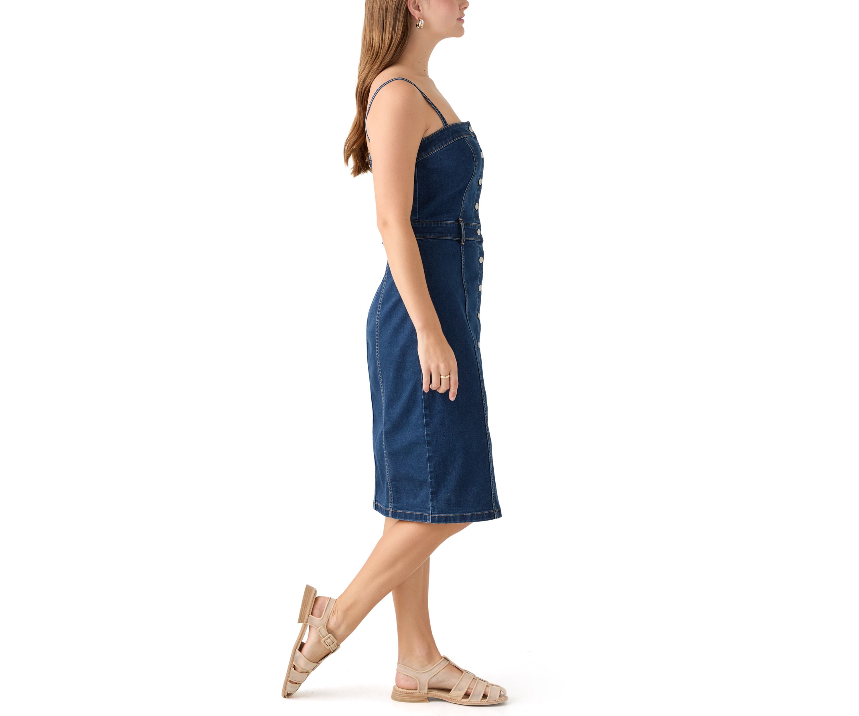 Womens Upper Eastside Denim Bustier Dress