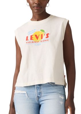Levi's Women's Logo Graphic Boxy Tank Top, XL