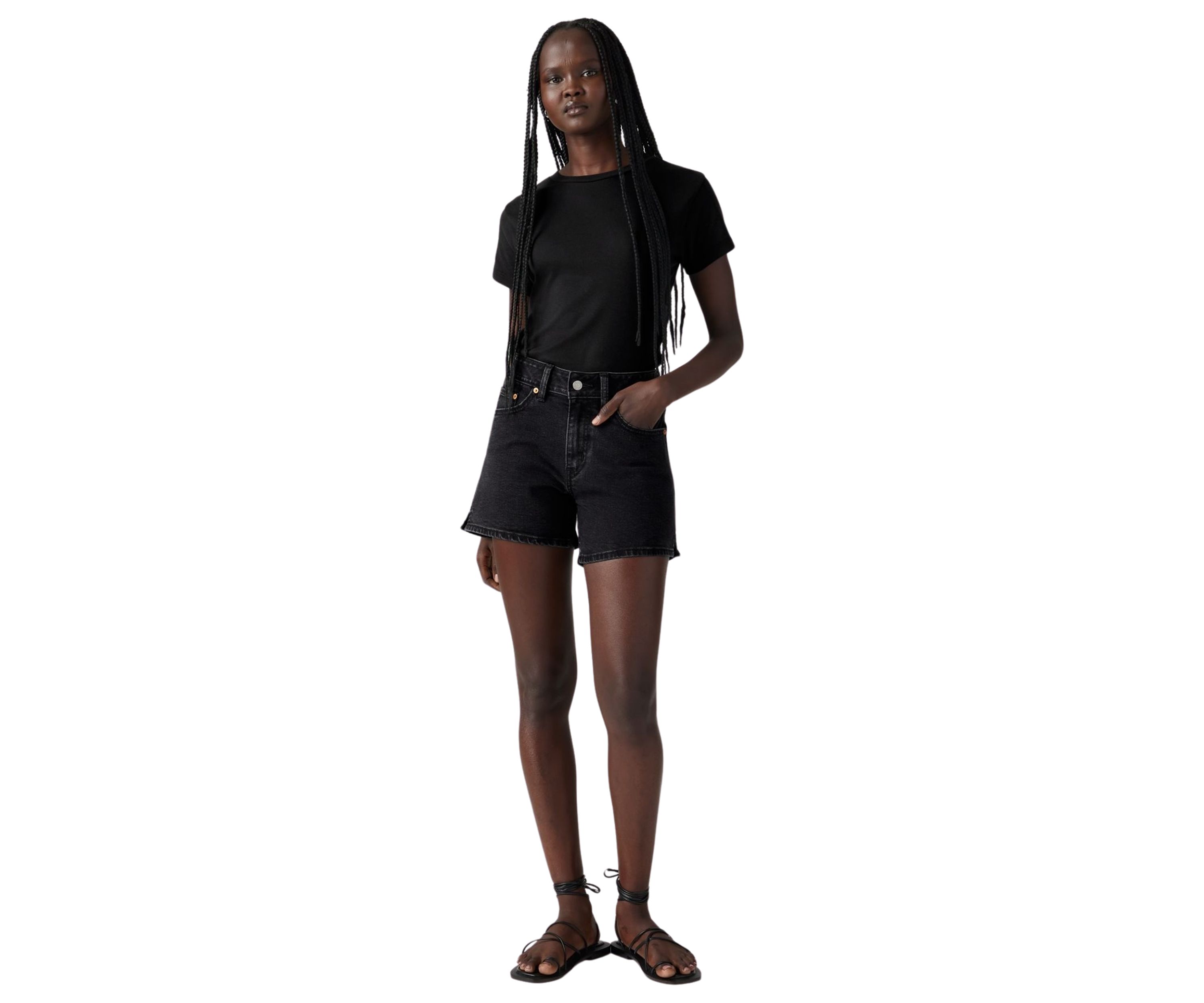 Denim A-Line Shorts