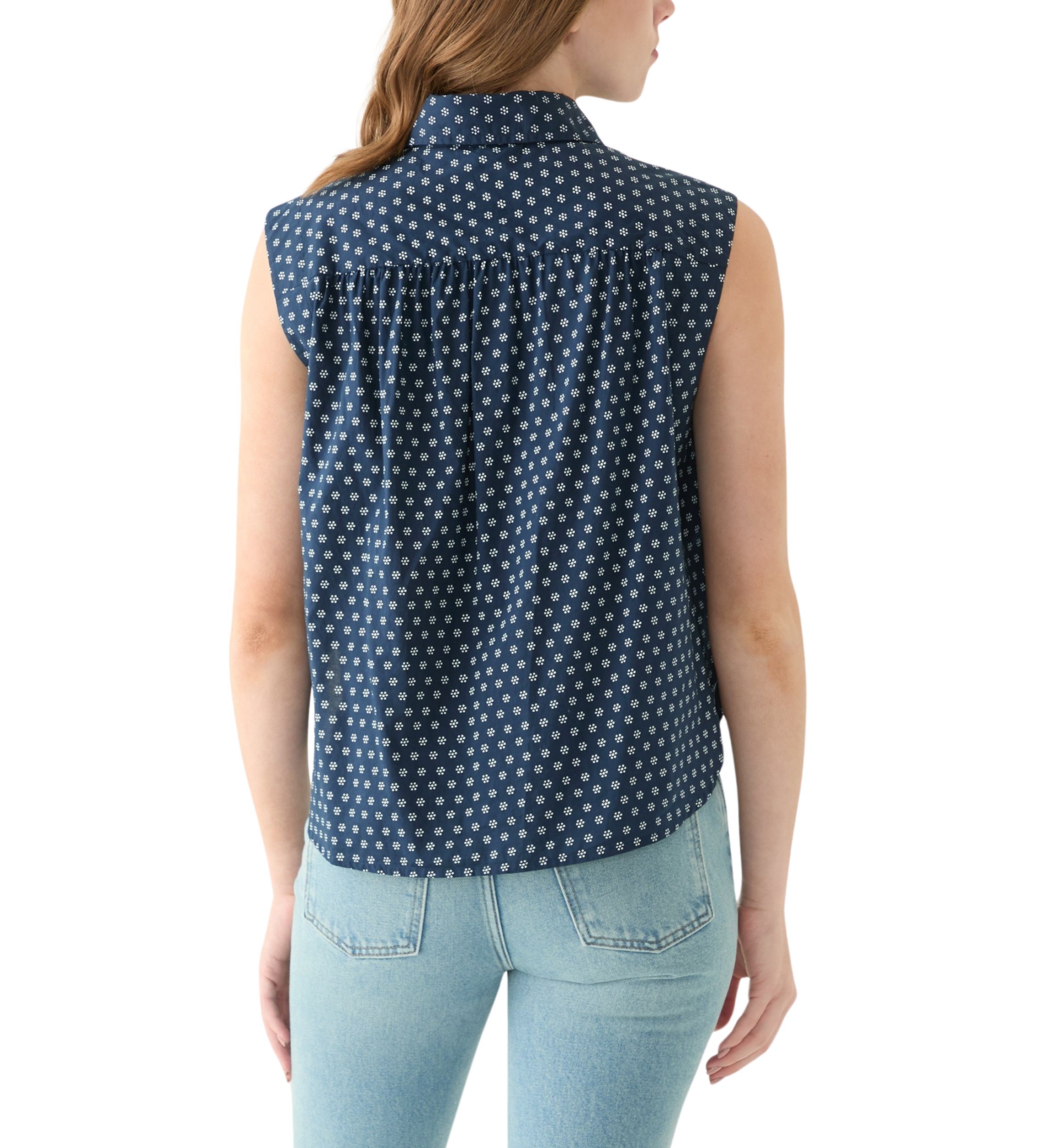 Womens Gracen Sleeveless Printed Blouse