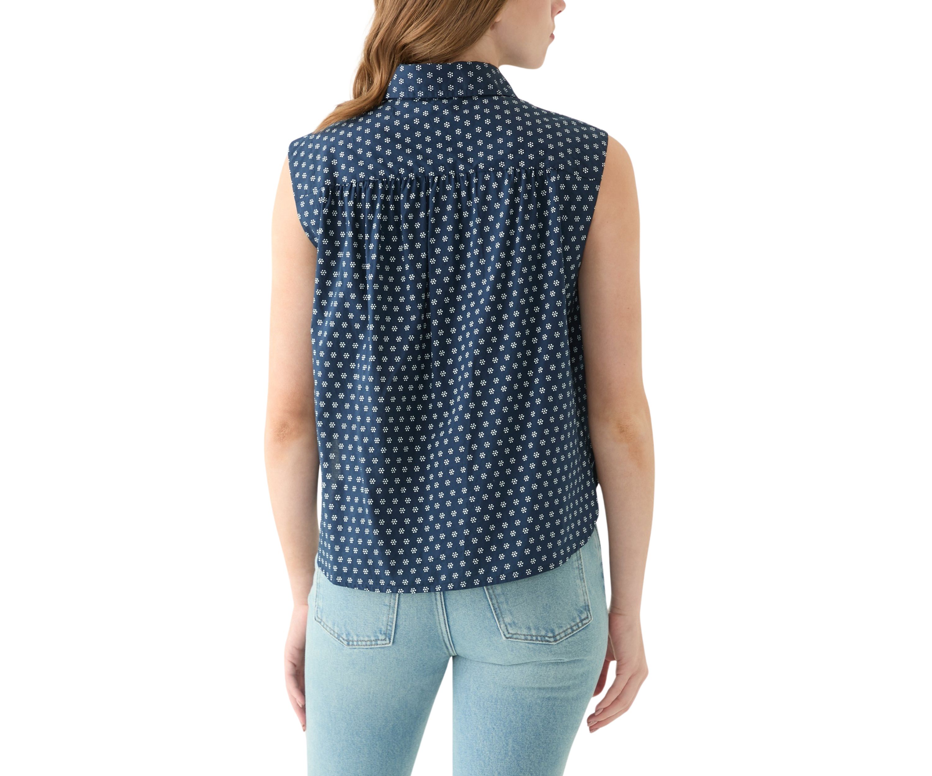 Womens Gracen Sleeveless Printed Blouse