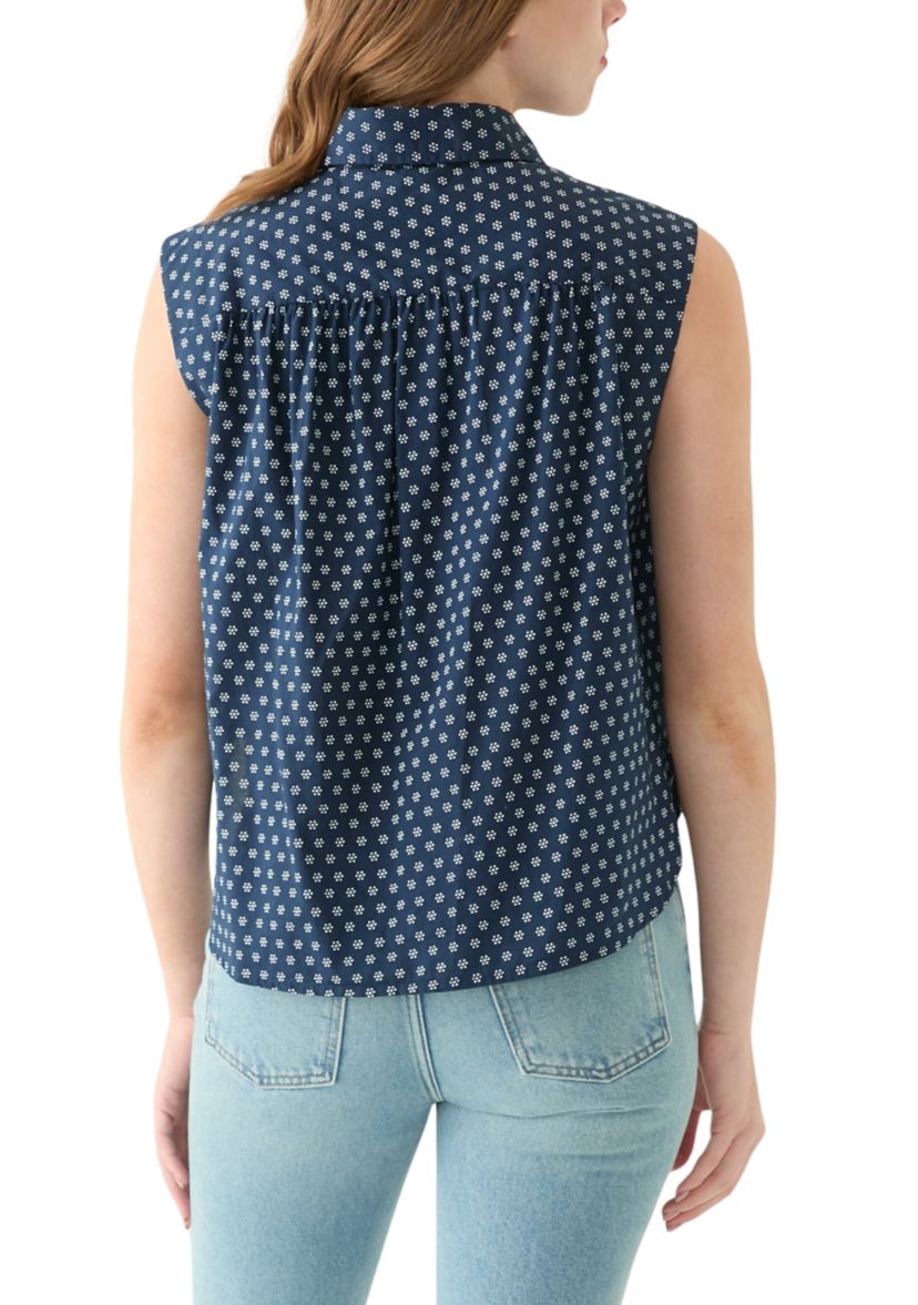 Womens Gracen Sleeveless Printed Blouse