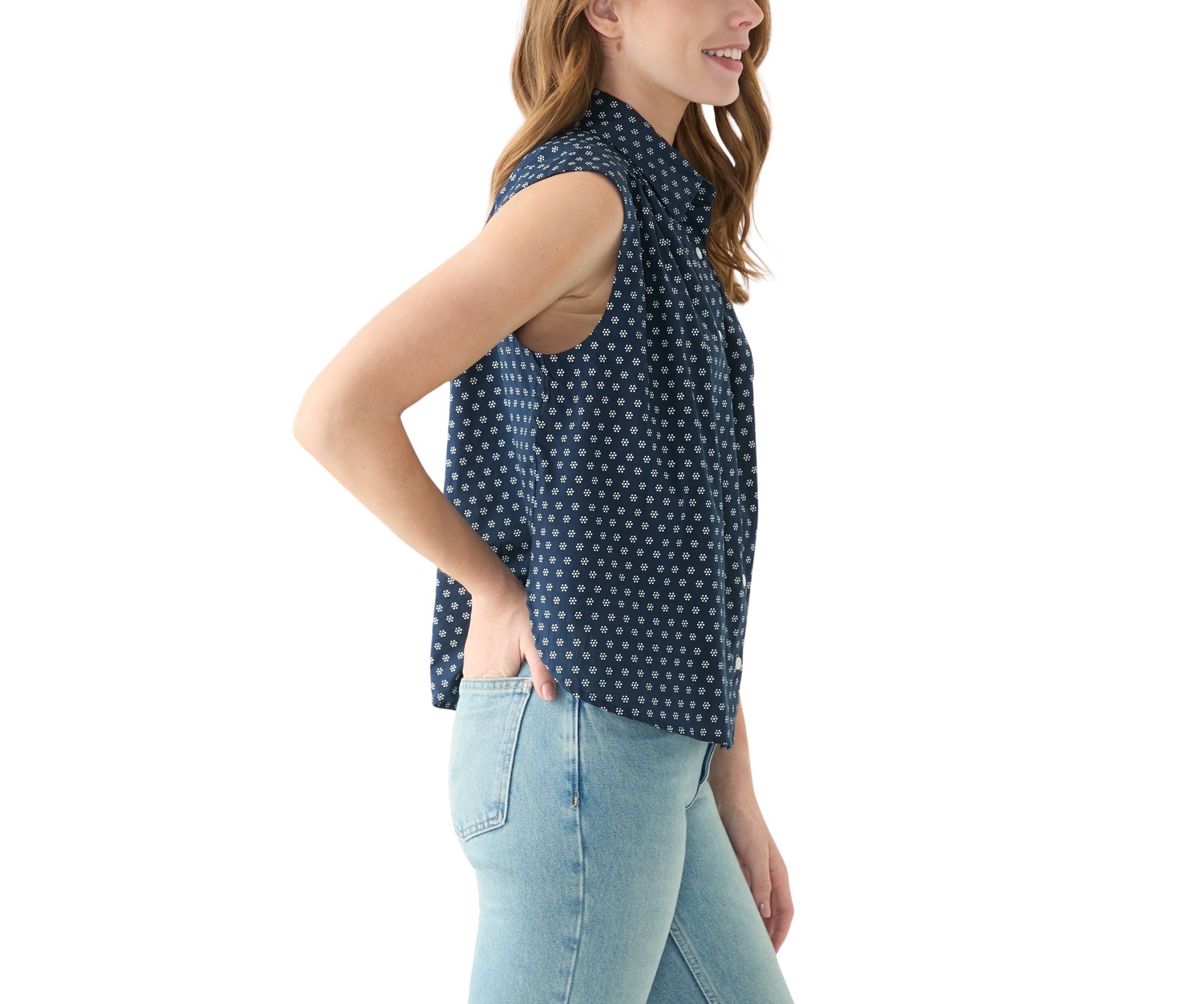 Womens Gracen Sleeveless Printed Blouse