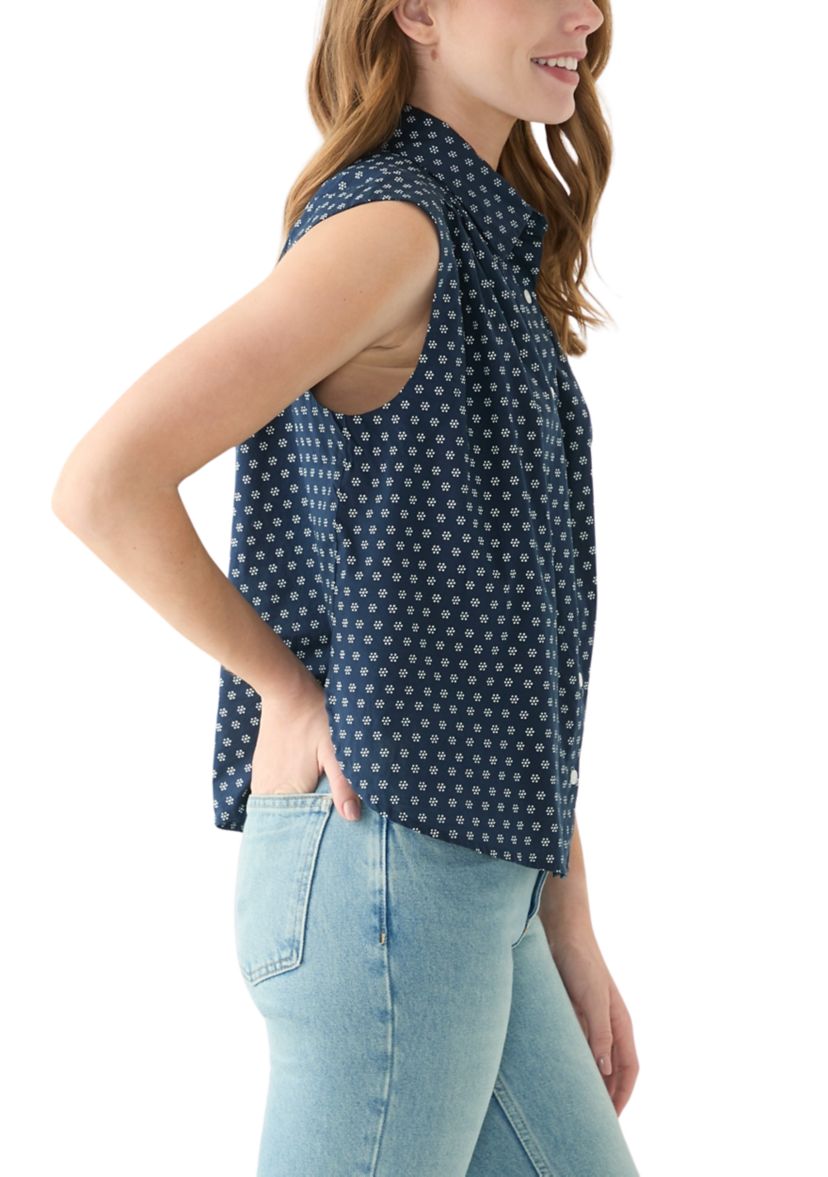 Womens Gracen Sleeveless Printed Blouse