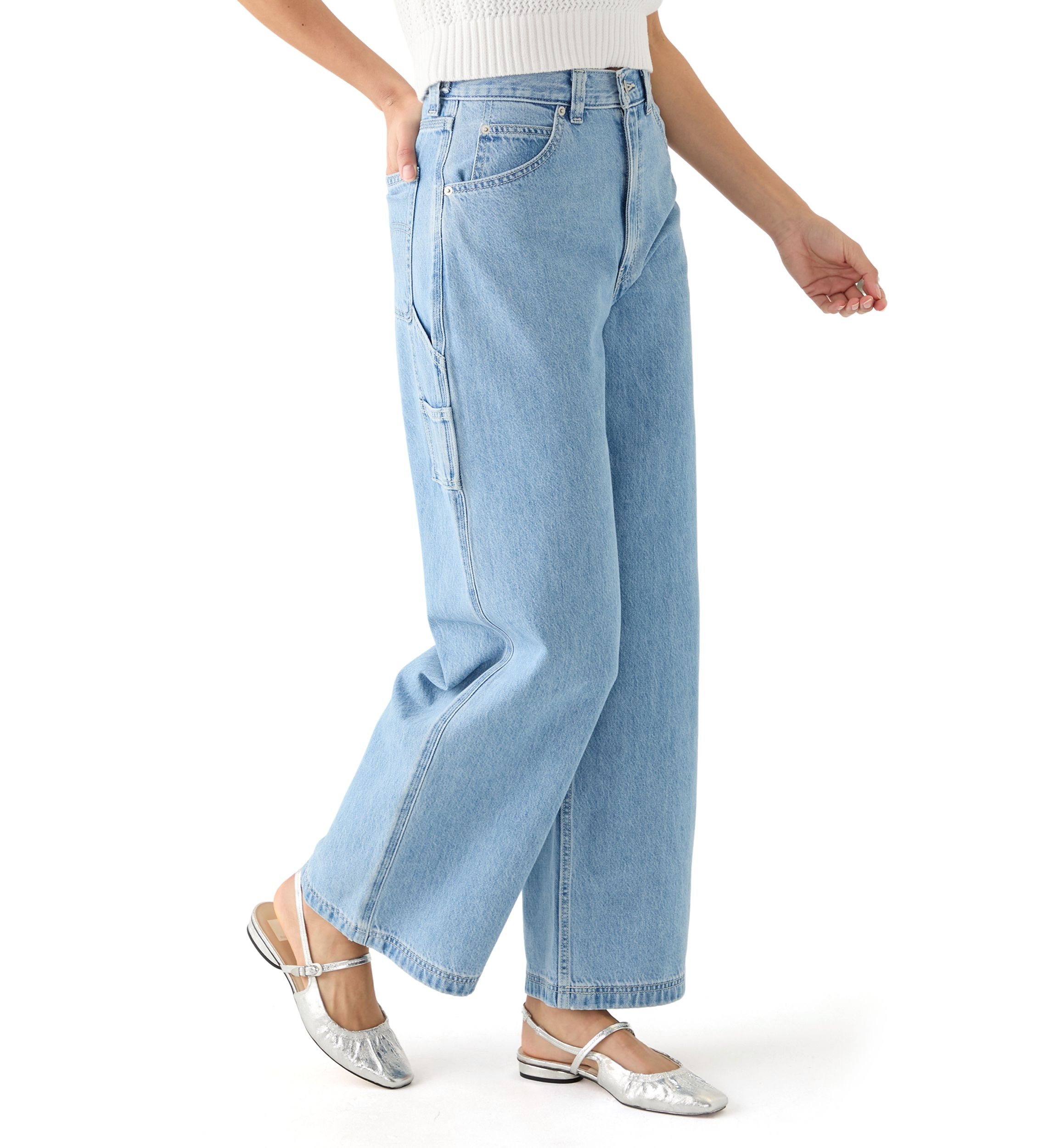 Womens Cinched Baggy Carpenter Jeans